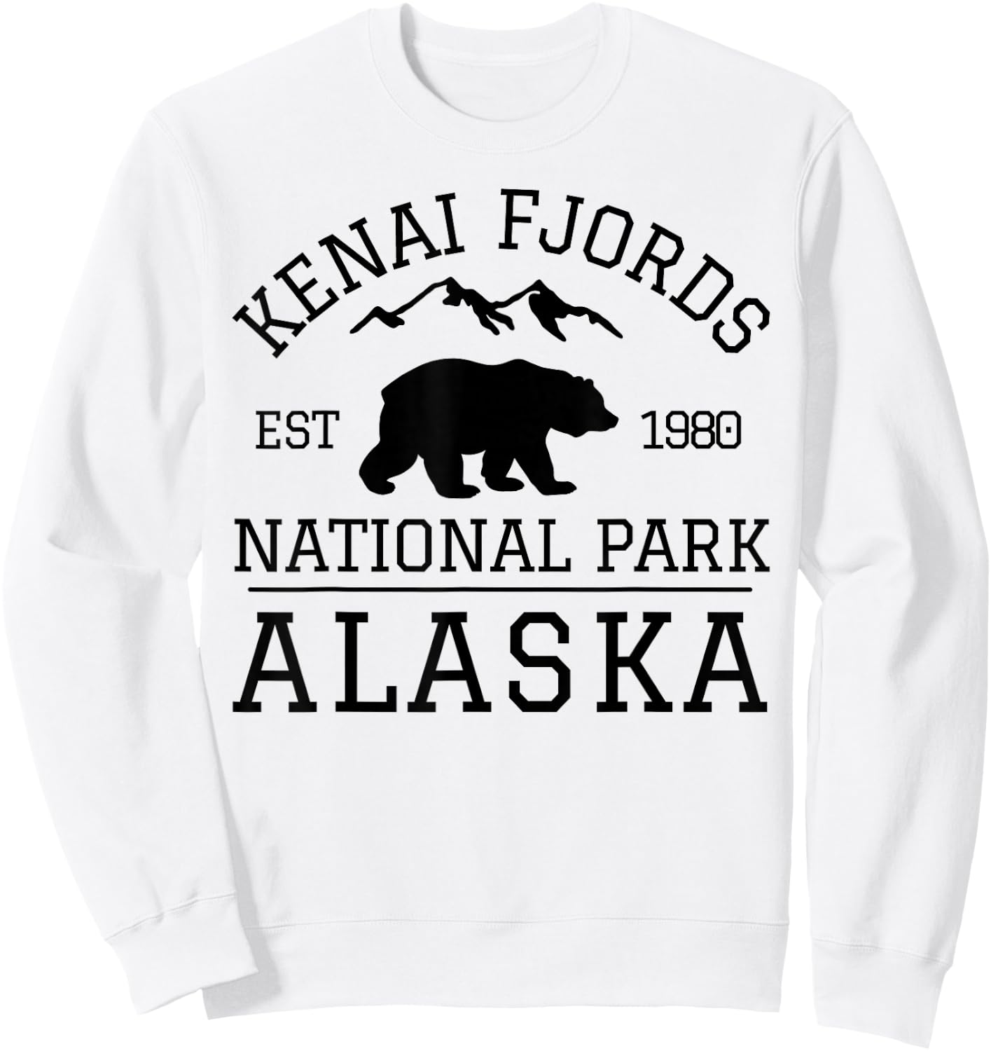 Kenai Fjords National Park Sweatshirt - Sweatshirt | White