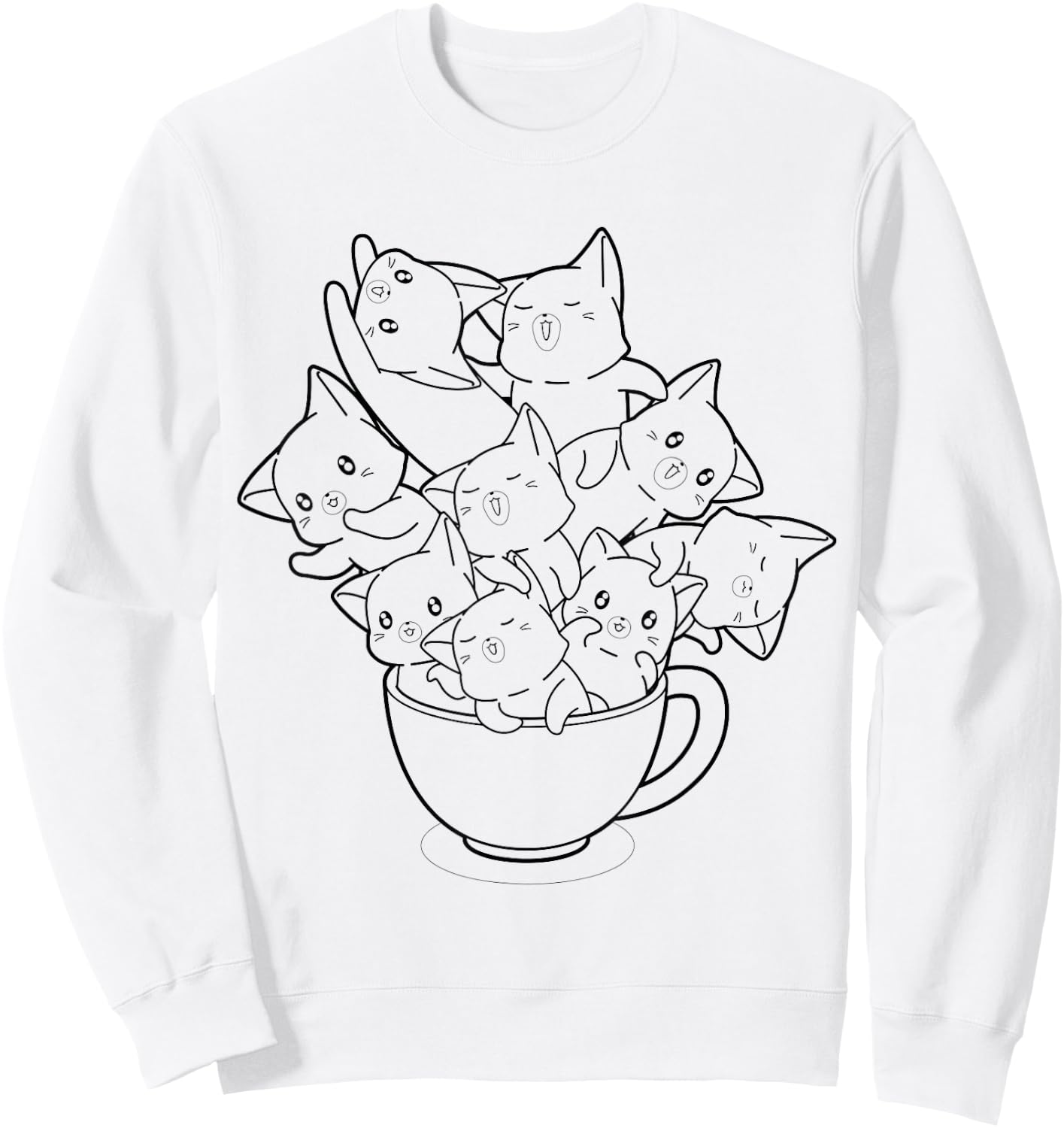 Cute cats to paint and color in for children Sweatshirt - Sweatshirt | White