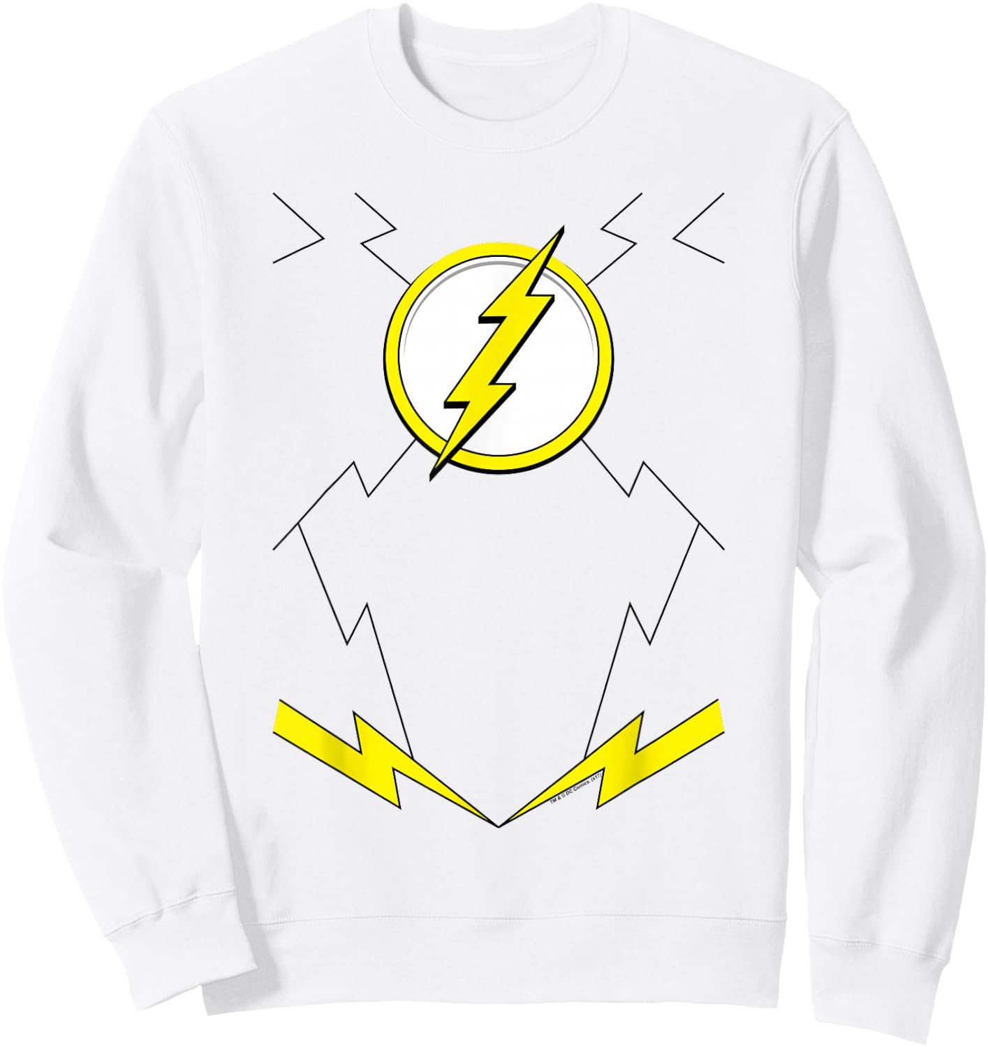 The Flash New Uniform Halloween Costume Sweatshirt - Sweatshirt | White
