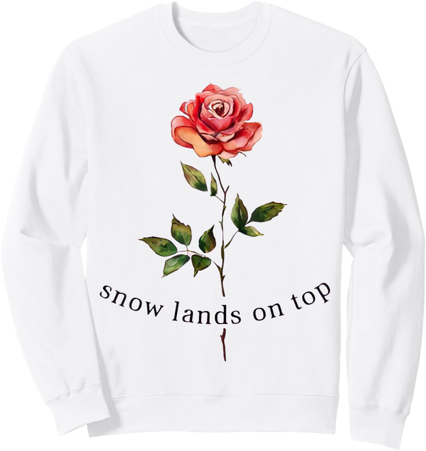 Snow Lands On Top Sweatshirt - Sweatshirt | White