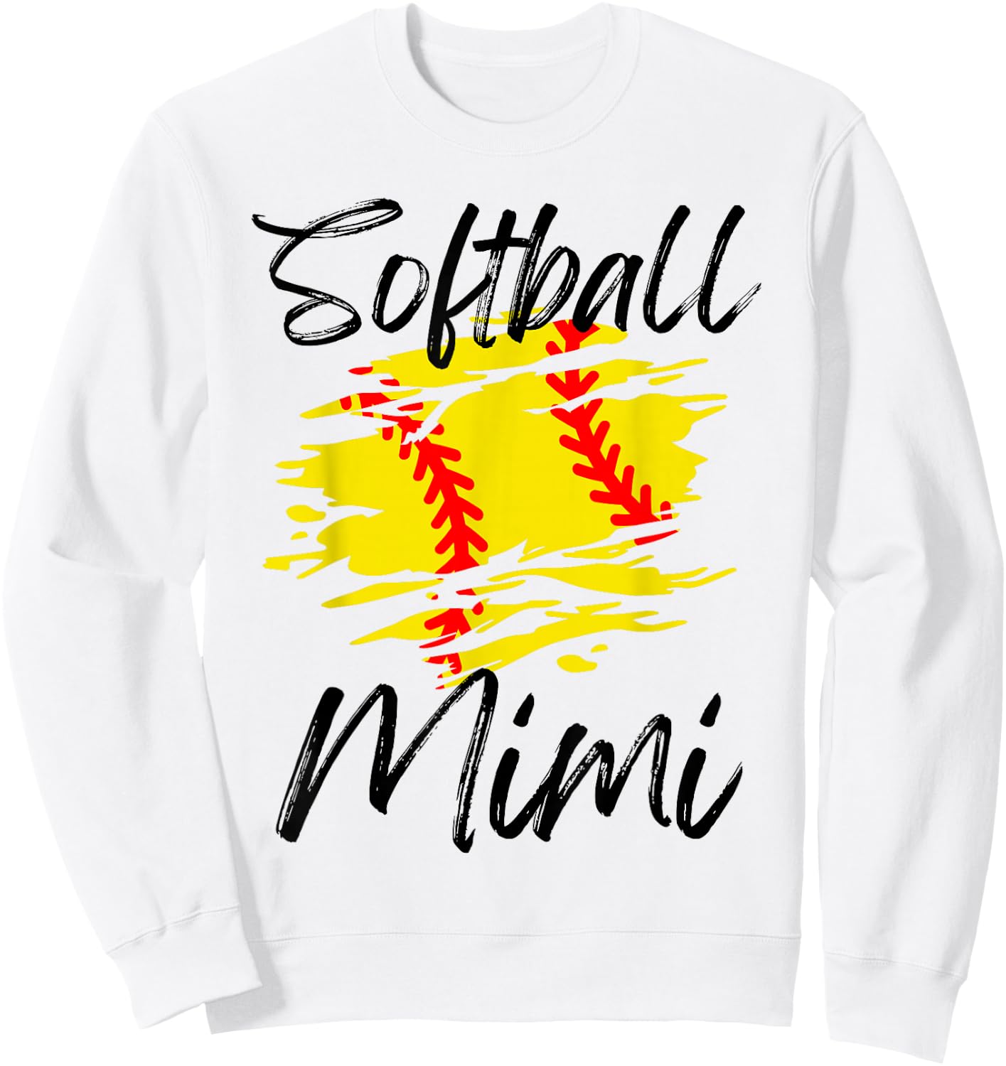 Softball Mimi Funny Ball Mom Softball Mimi Cute Sweatshirt - Sweatshirt | White