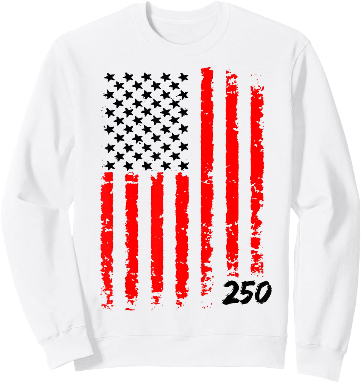 250th Anniversary of America 1776 Light Blue American Flag Sweatshirt - Sweatshirt | White