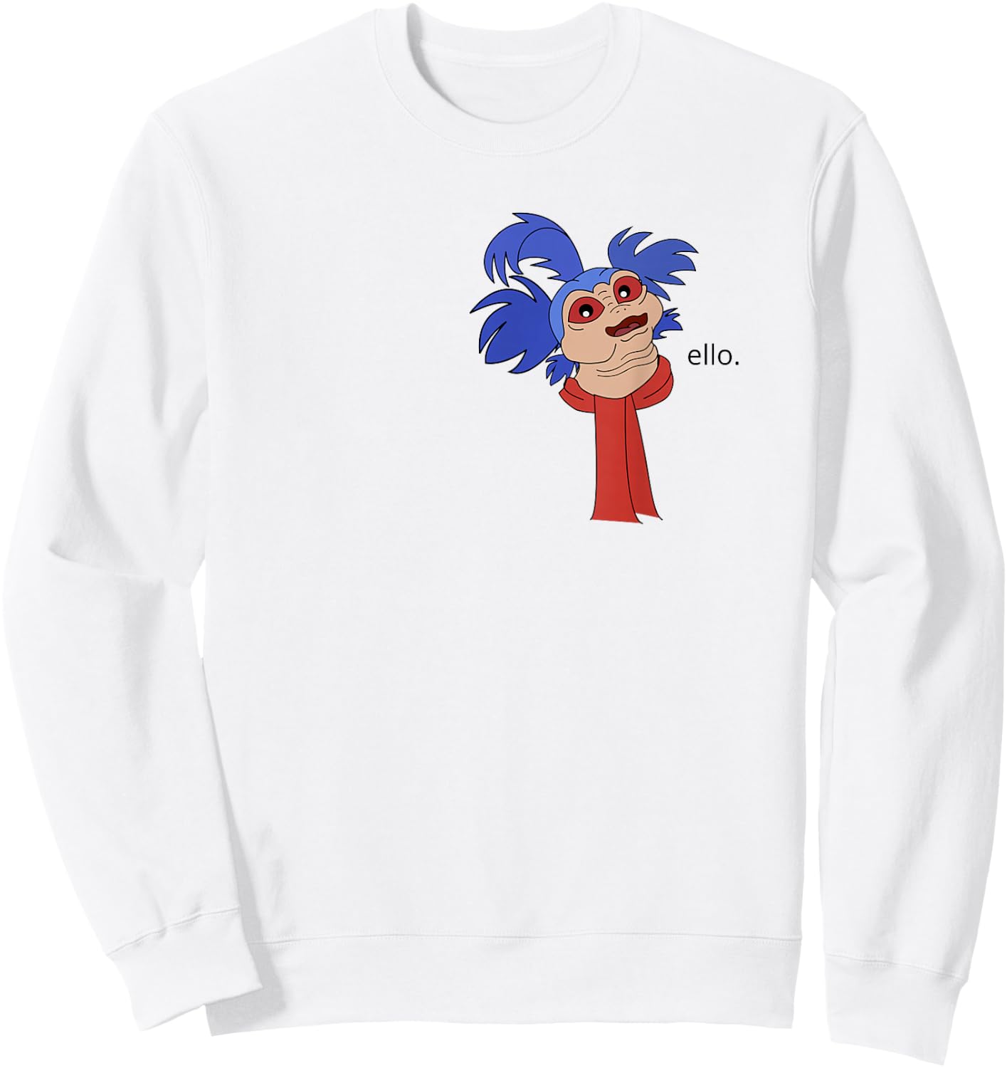 Worm Says Ello Sweatshirt - Sweatshirt | White