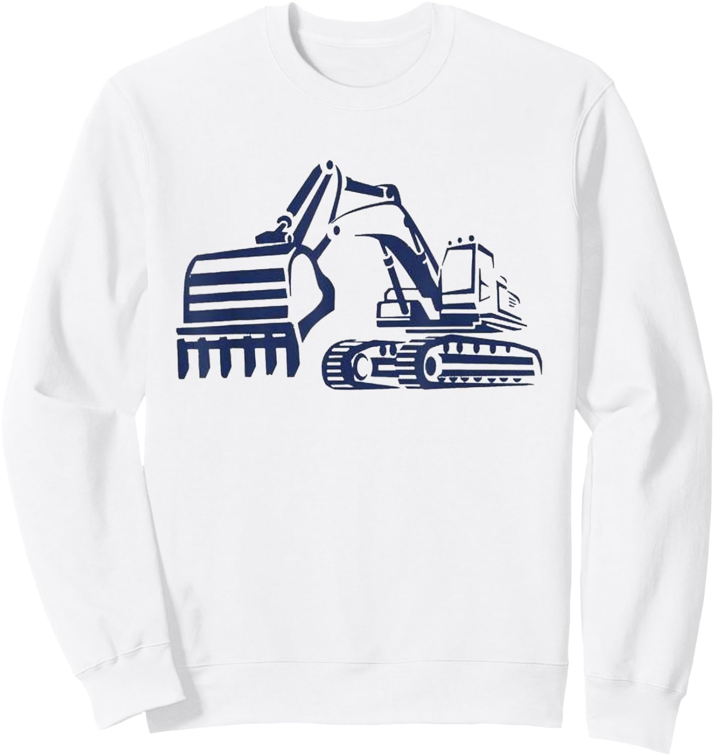 Construction Excavator Shirt for Boys Girls Men and Women Sweatshirt - Sweatshirt | White