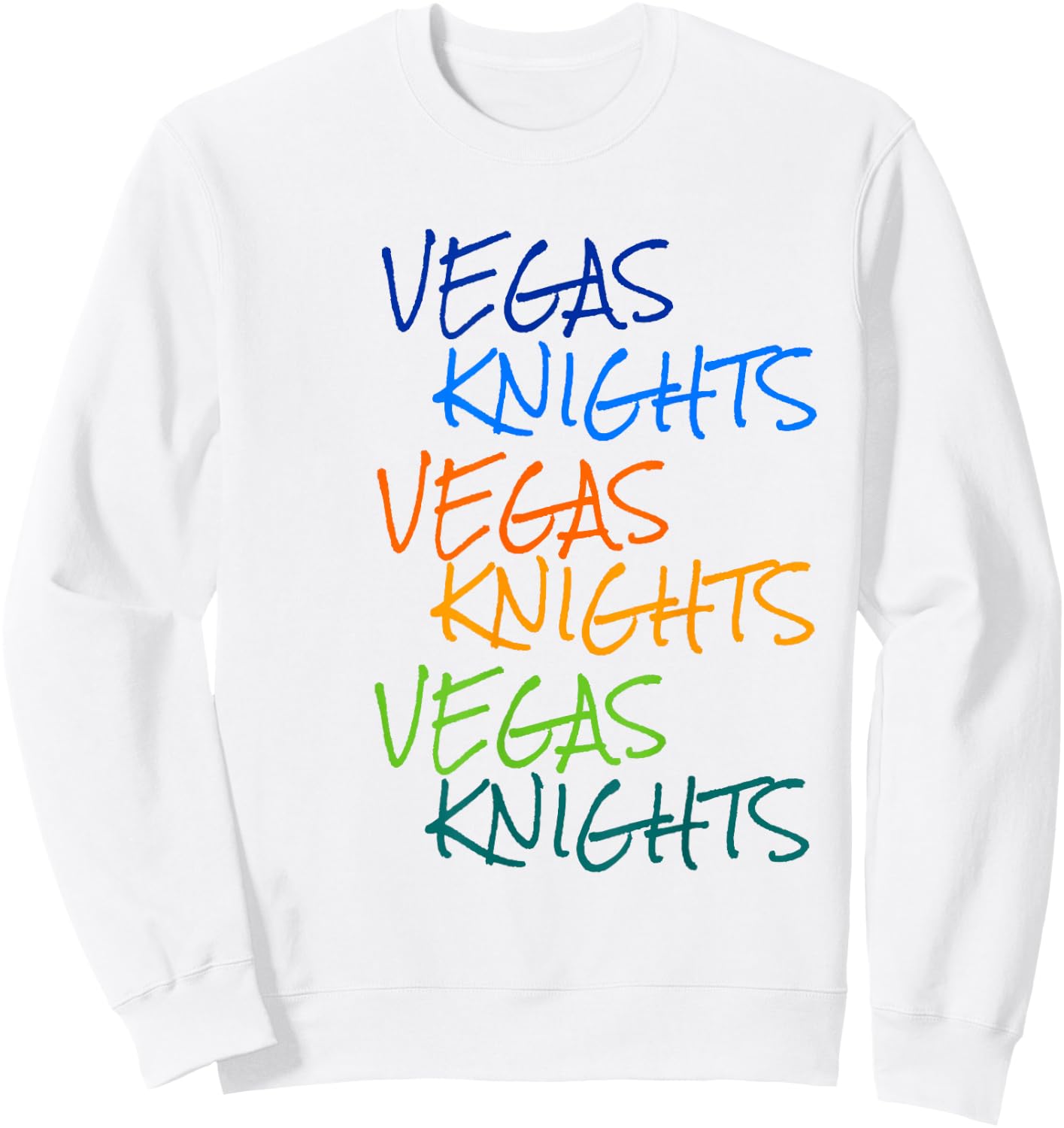 Vegas Knights VGK Colorful Rainbow /Youth Sweatshirt - Sweatshirt | White
