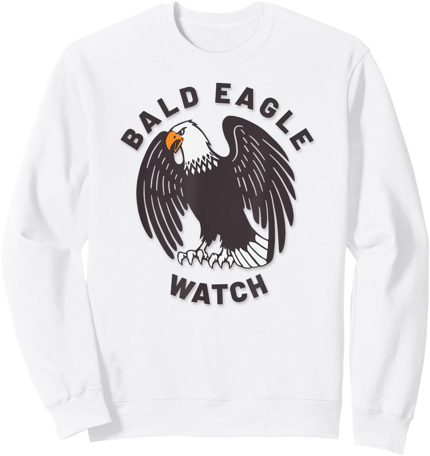 Bird Eagle Watch Sweatshirt - Sweatshirt | White