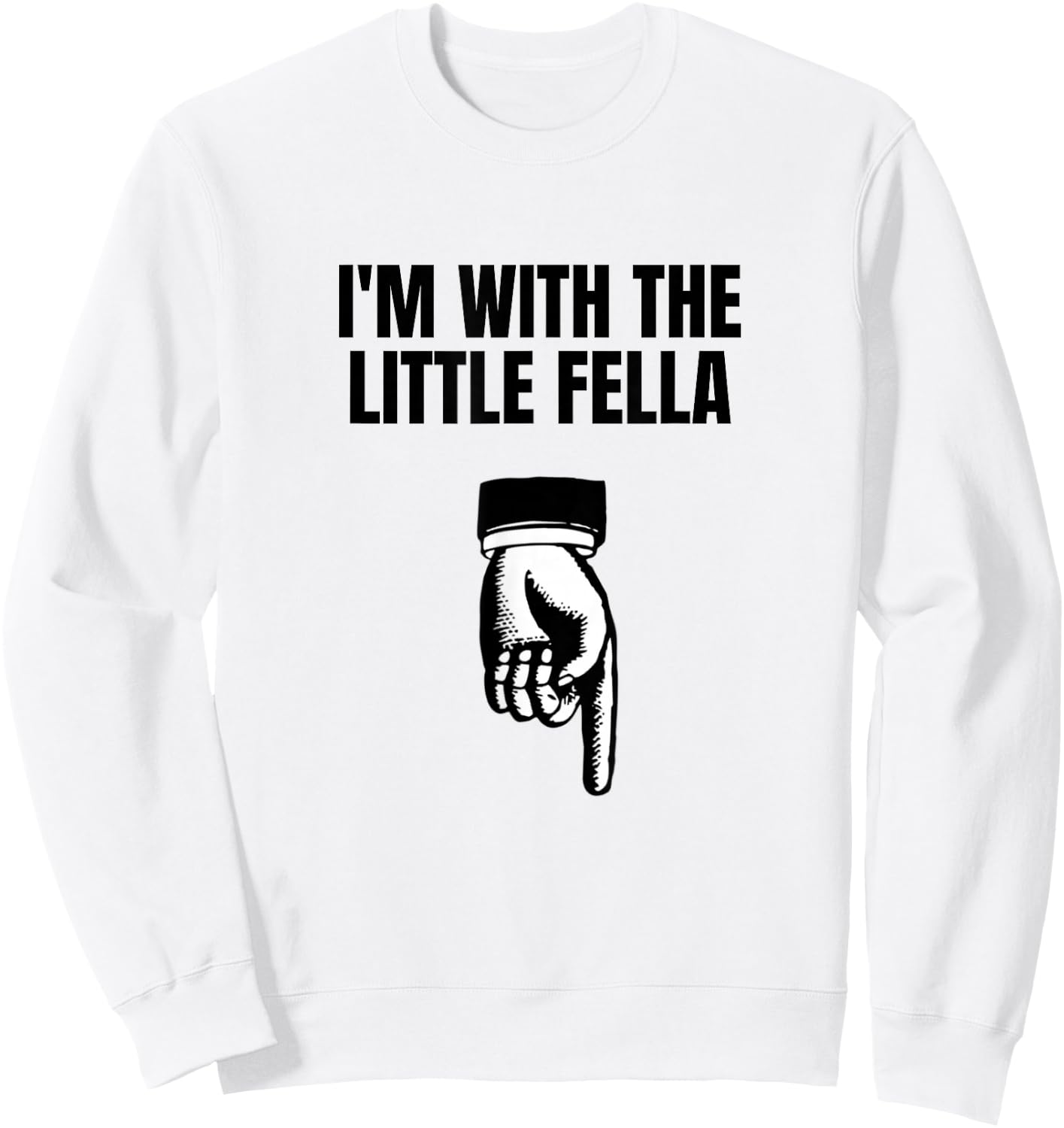 I'm with The Little Fella Embarrassing Vacation Swap Sweatshirt - Sweatshirt | White