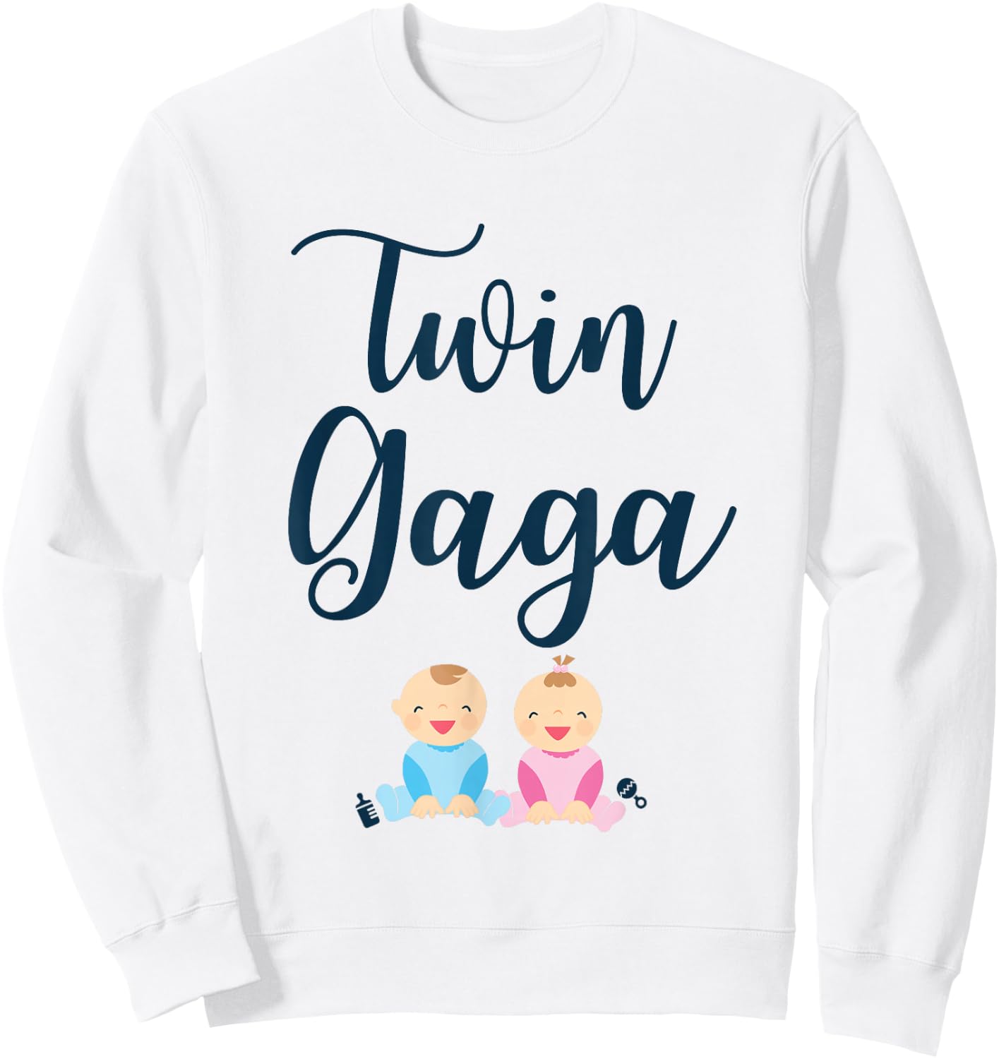 Cute Twin Gaga Of Twins Funny for New Gaga Sweatshirt - Sweatshirt | White
