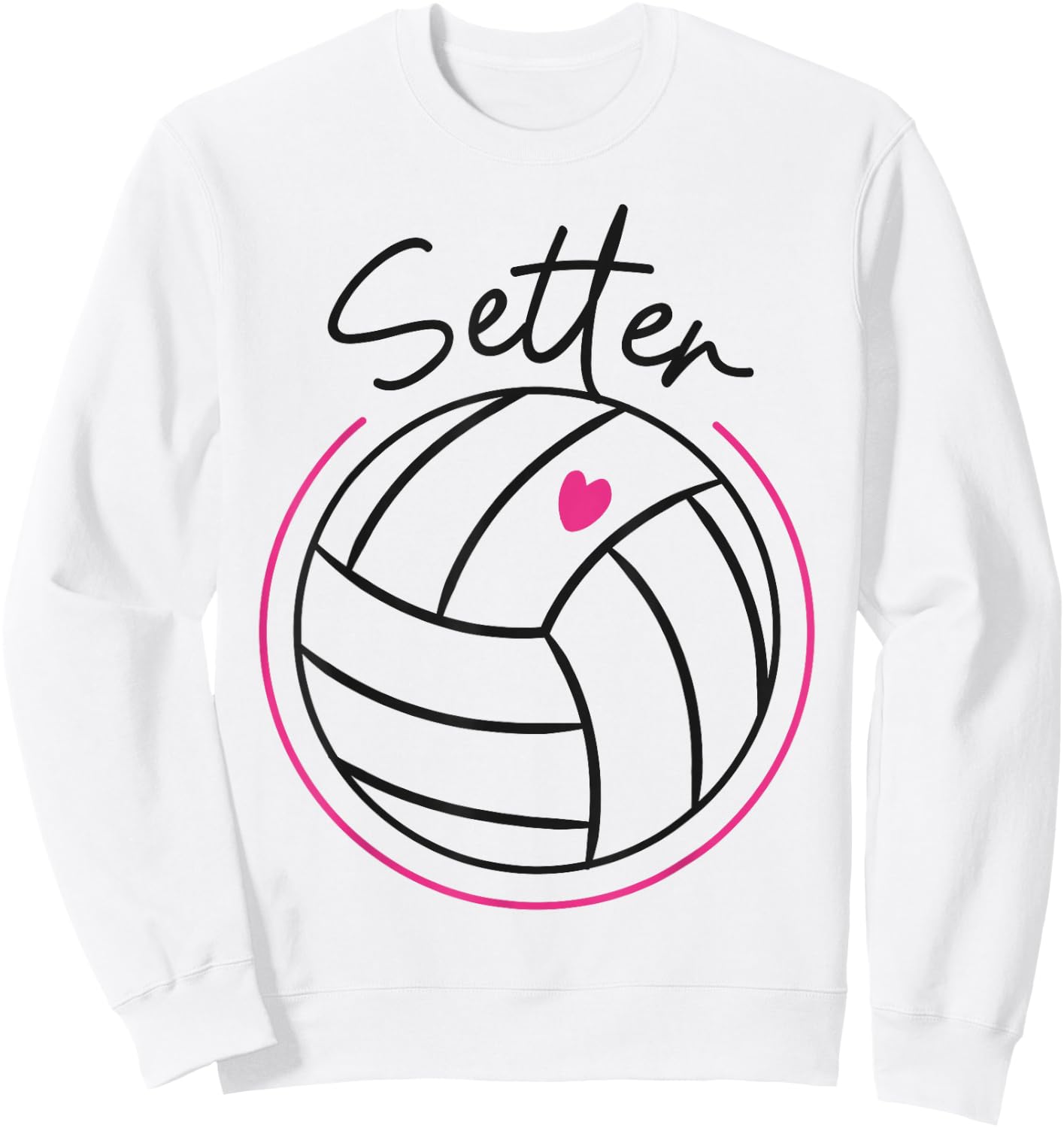 Volleyball Player Team Setter Sweatshirt - Sweatshirt | White
