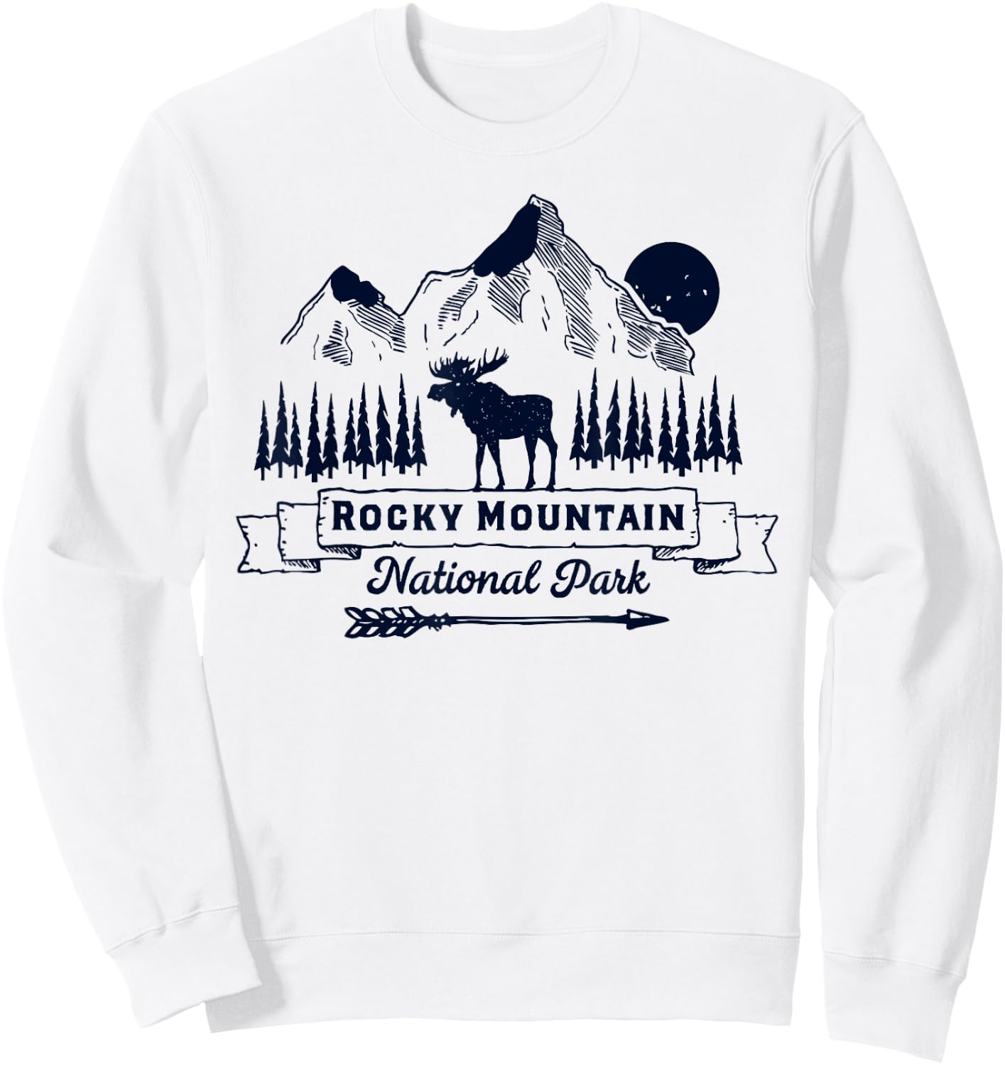 Rocky Mountain National Park Shirt Vintage Souvenir Clothing Sweatshirt - Sweatshirt | White