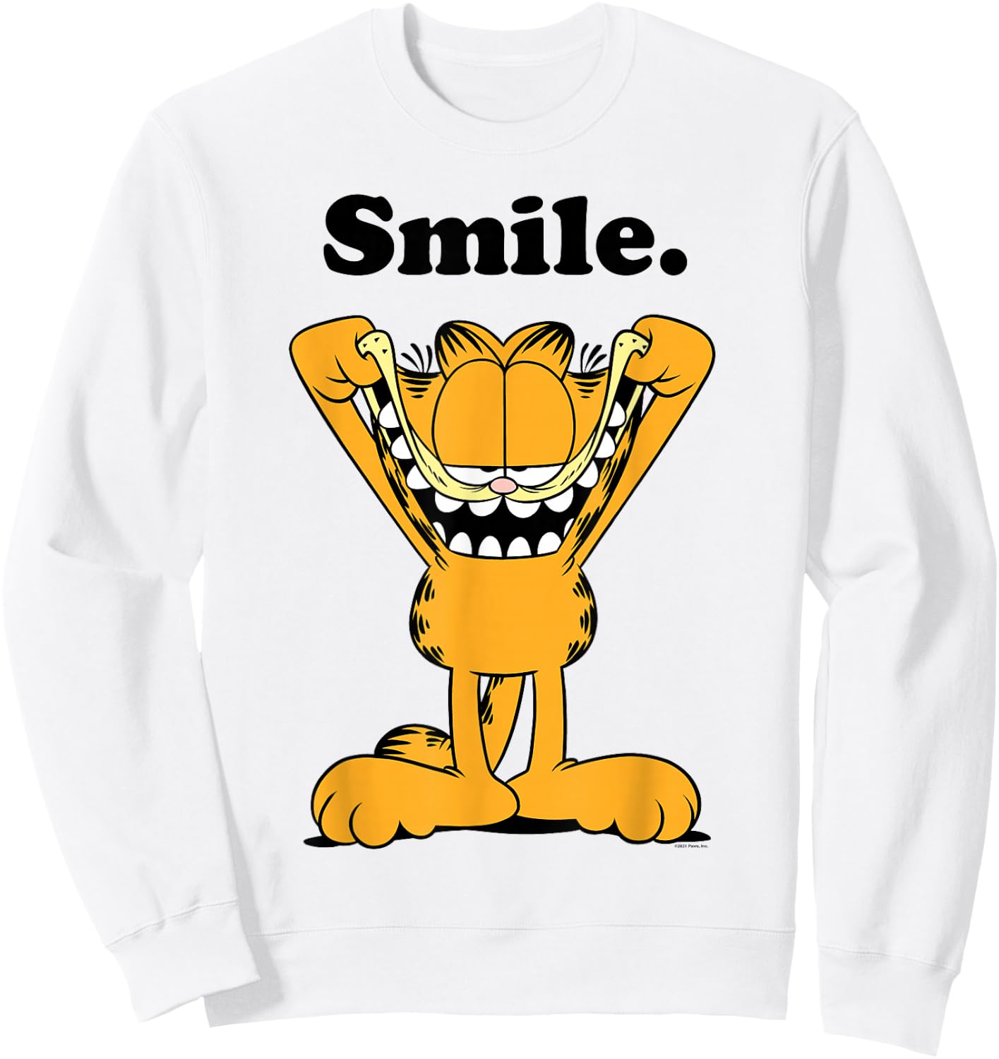 Garfield Classic Smile Sweatshirt - Sweatshirt | White