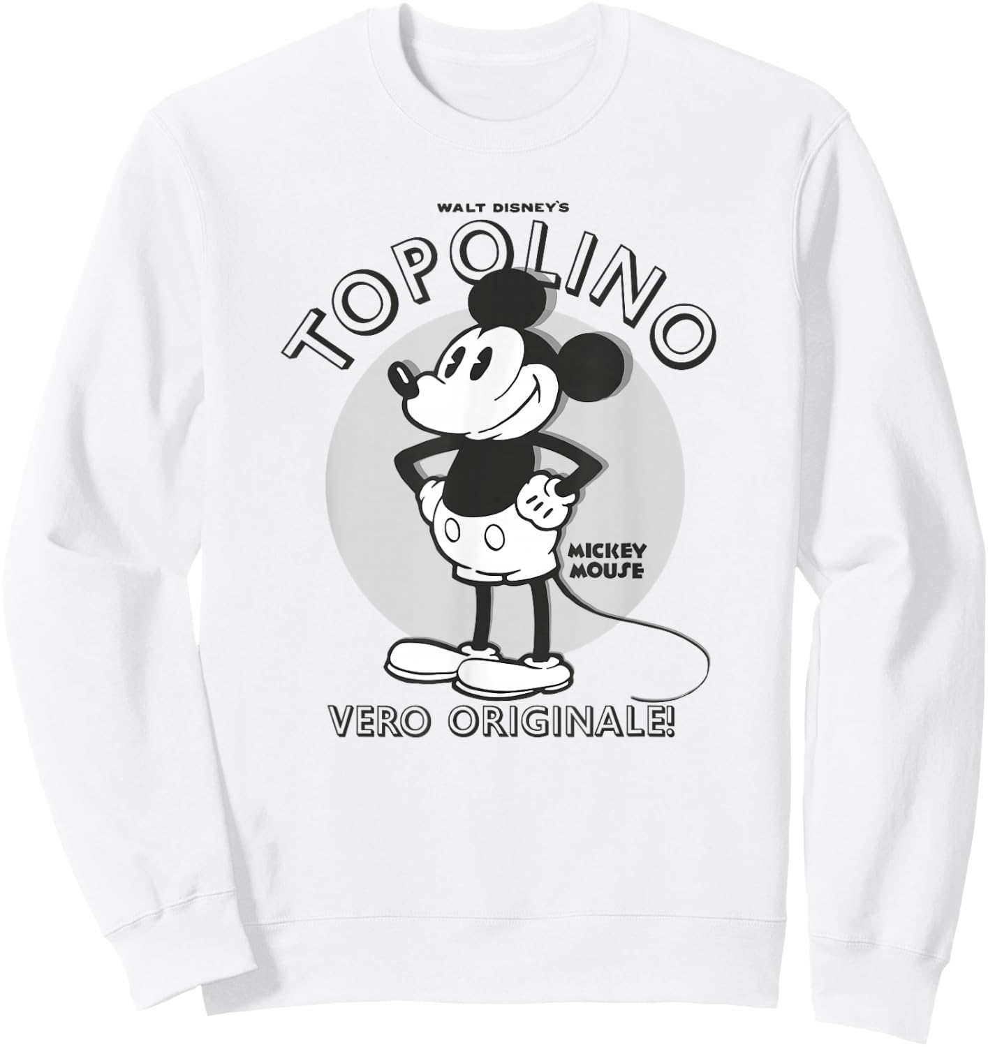Disney Mickey And Friends Mickey Topolino Vero Originale Sweatshirt - Sweatshirt | White