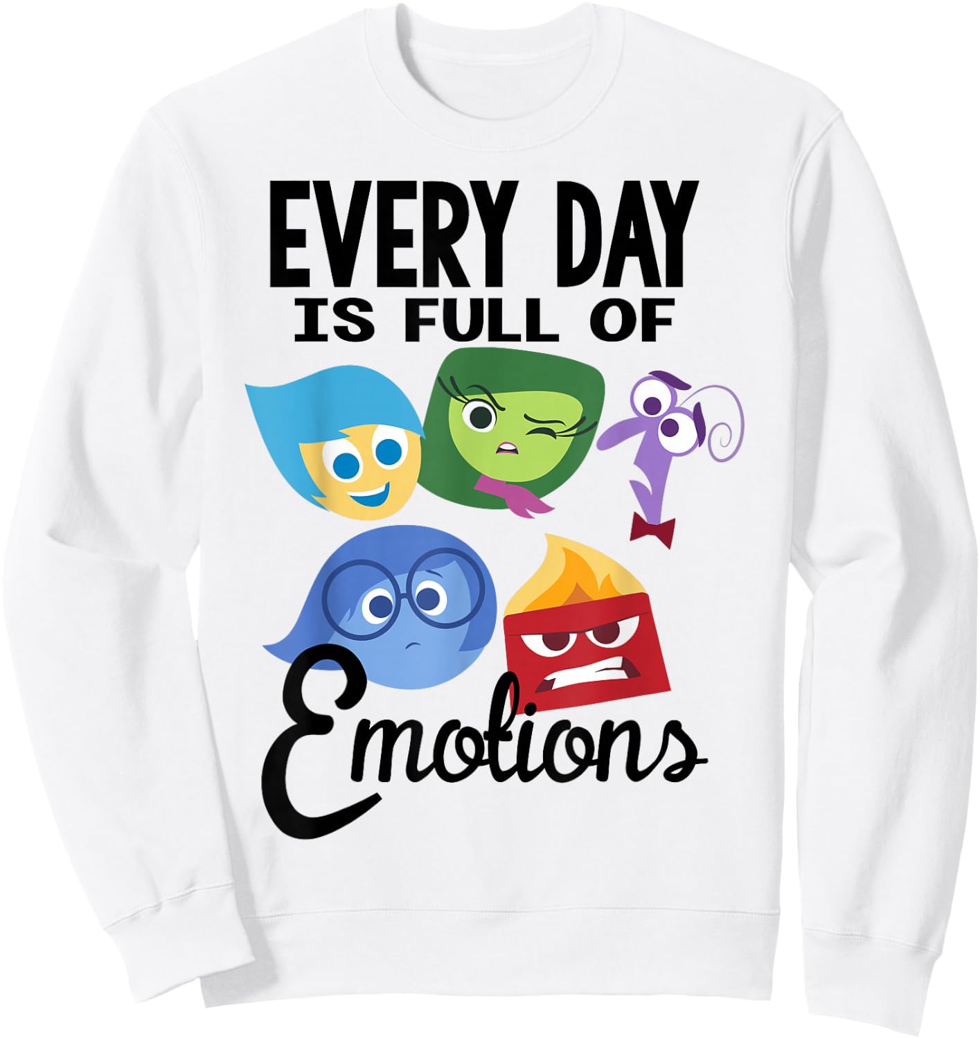 Disney Pixar Inside Out Every Day is Full of Emotions Group Sweatshirt - Sweatshirt | White