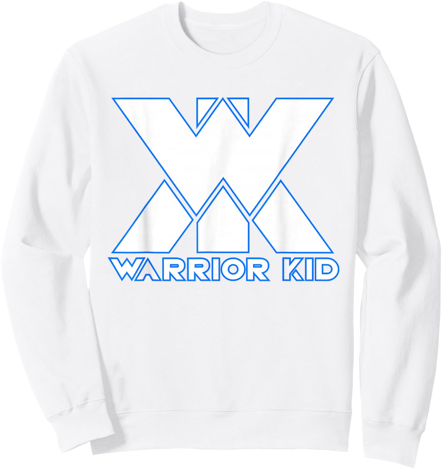 Kids and Adult Official Warrior Kid White and Blue Logo Sweatshirt - Sweatshirt | White