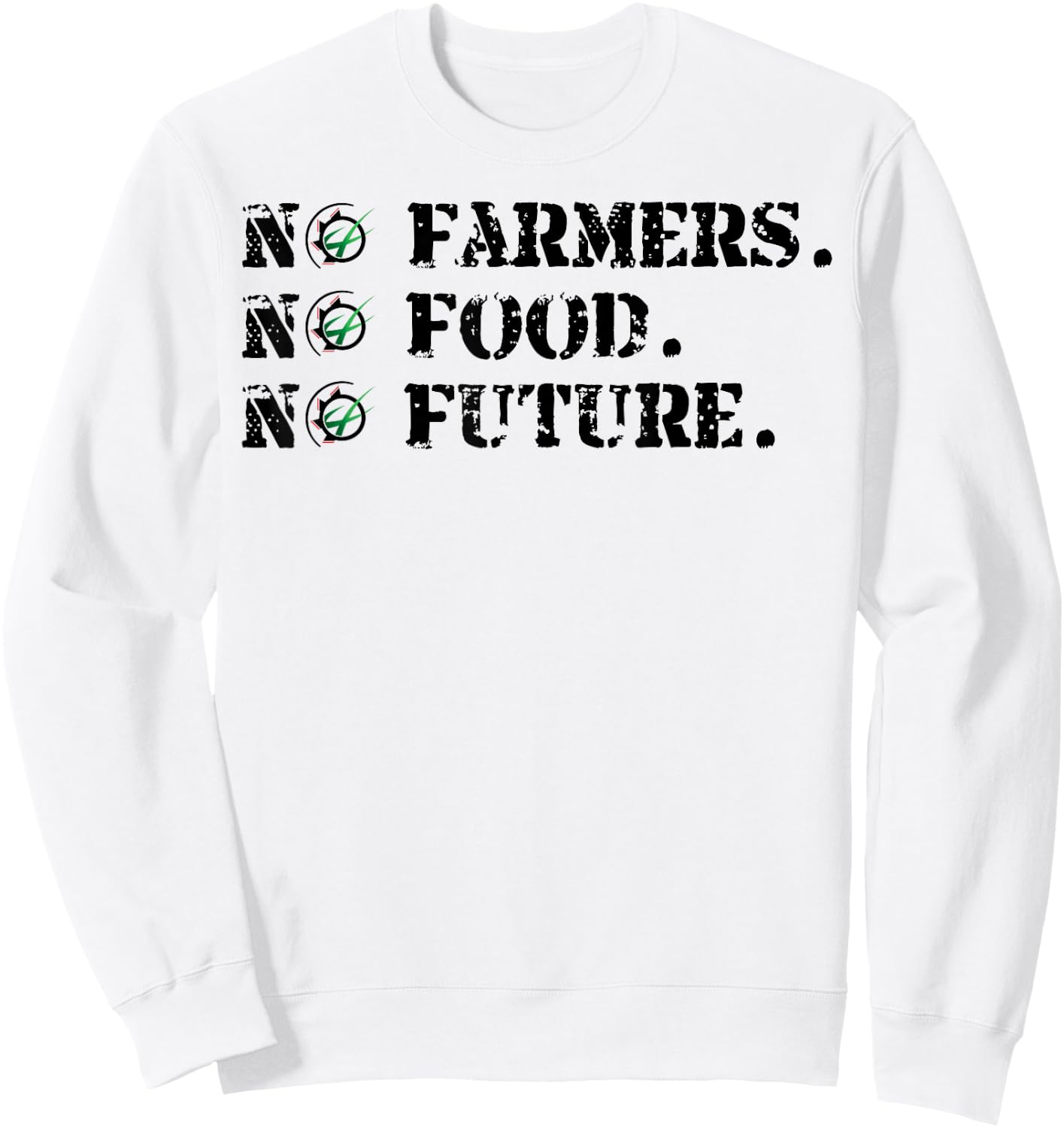 No Farmers No Food No Future Sweatshirt - Sweatshirt | White
