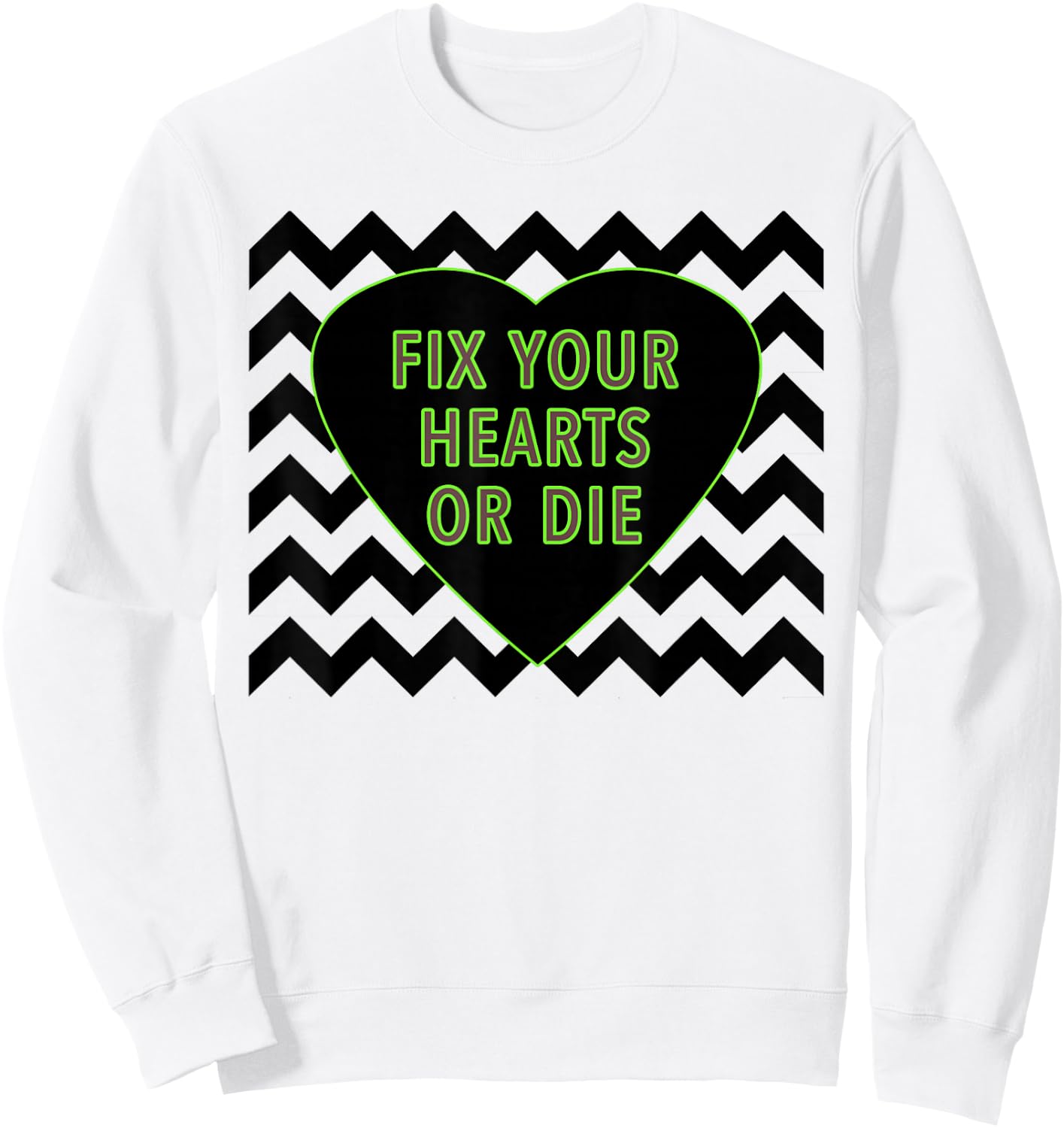 Fix Your Hearts or Die - - Black Lodge Sweatshirt - Sweatshirt | White