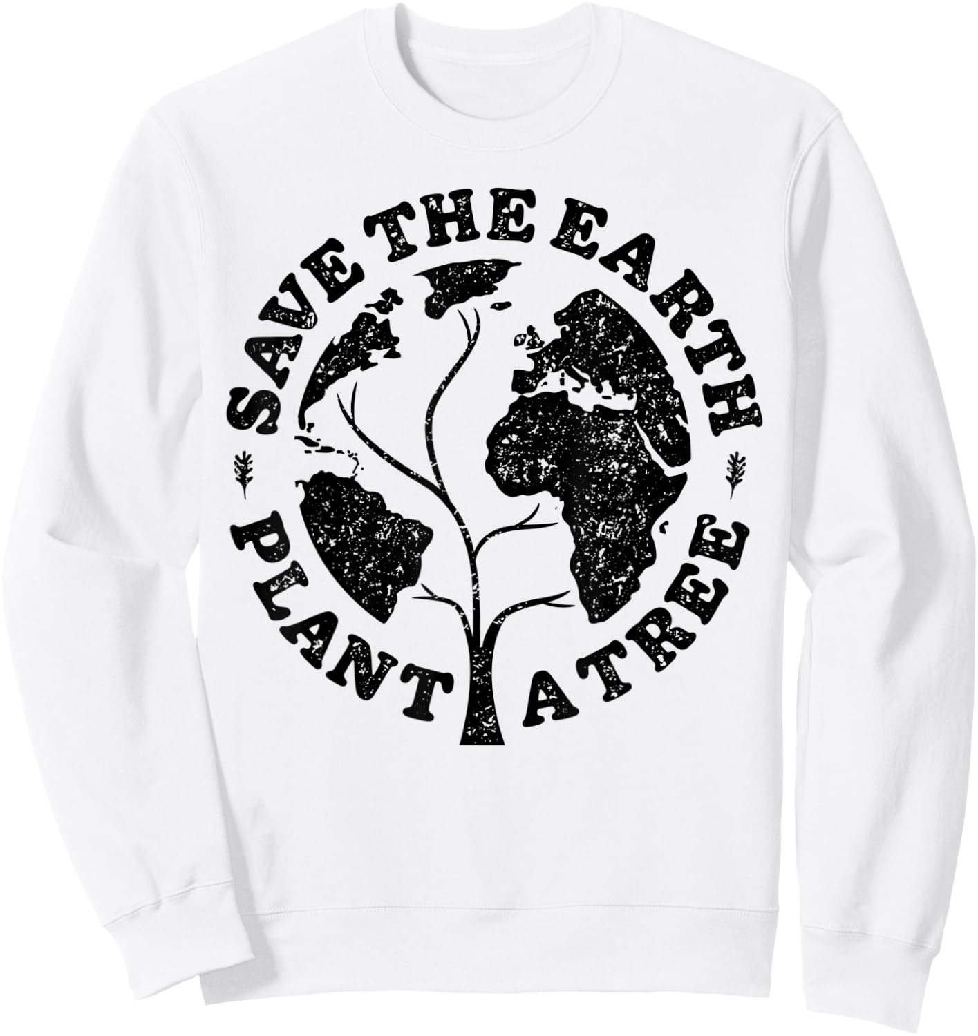 Earth Day Save Earth Plant A Tree Environmental Planet Retro Sweatshirt - Sweatshirt | White