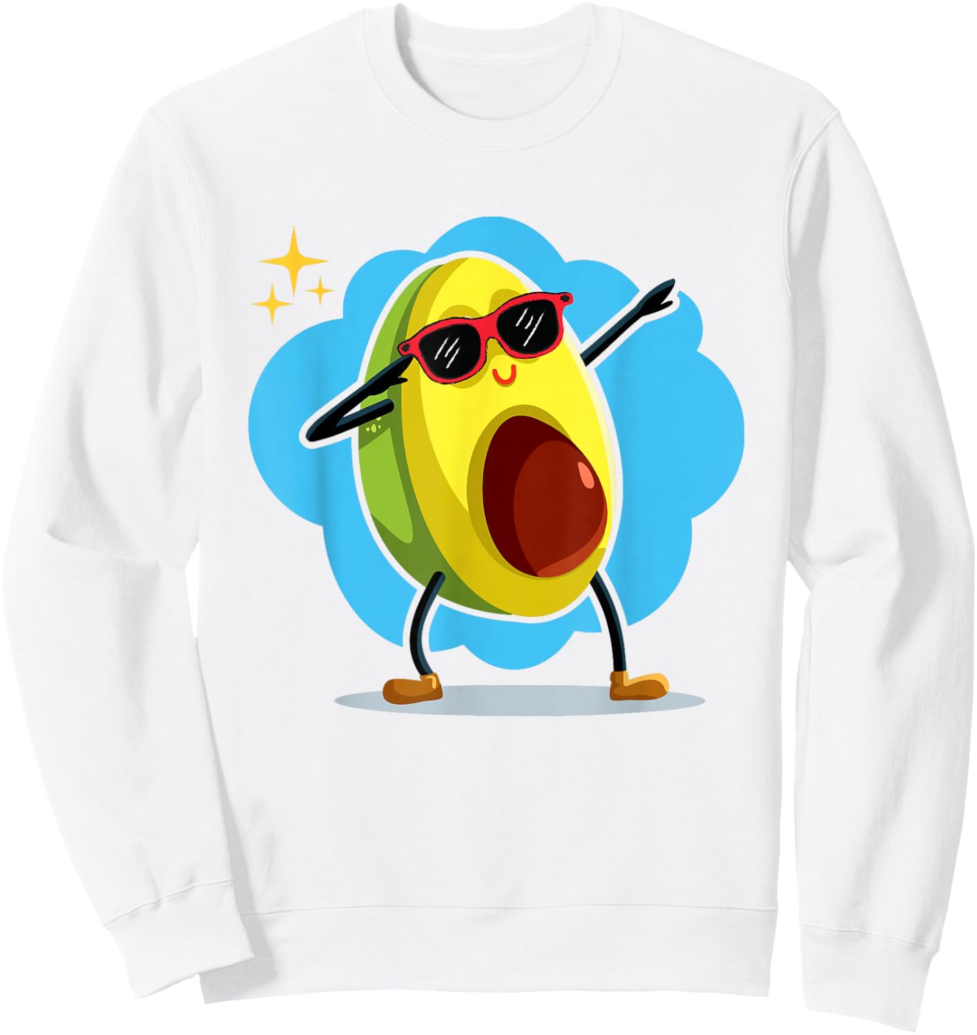 Cute Dabbing Avocado Shirt Funny Avocado Costume Kids Sweatshirt - Sweatshirt | White