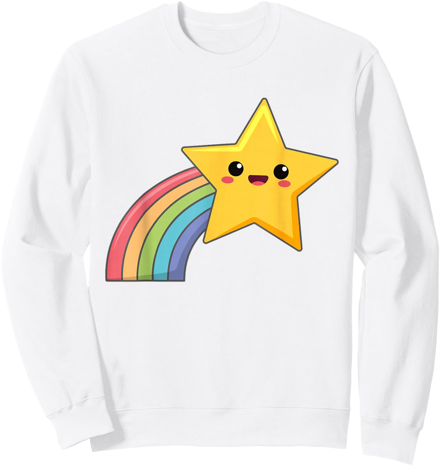 Shooting Rainbow Star Sweatshirt - Sweatshirt | White