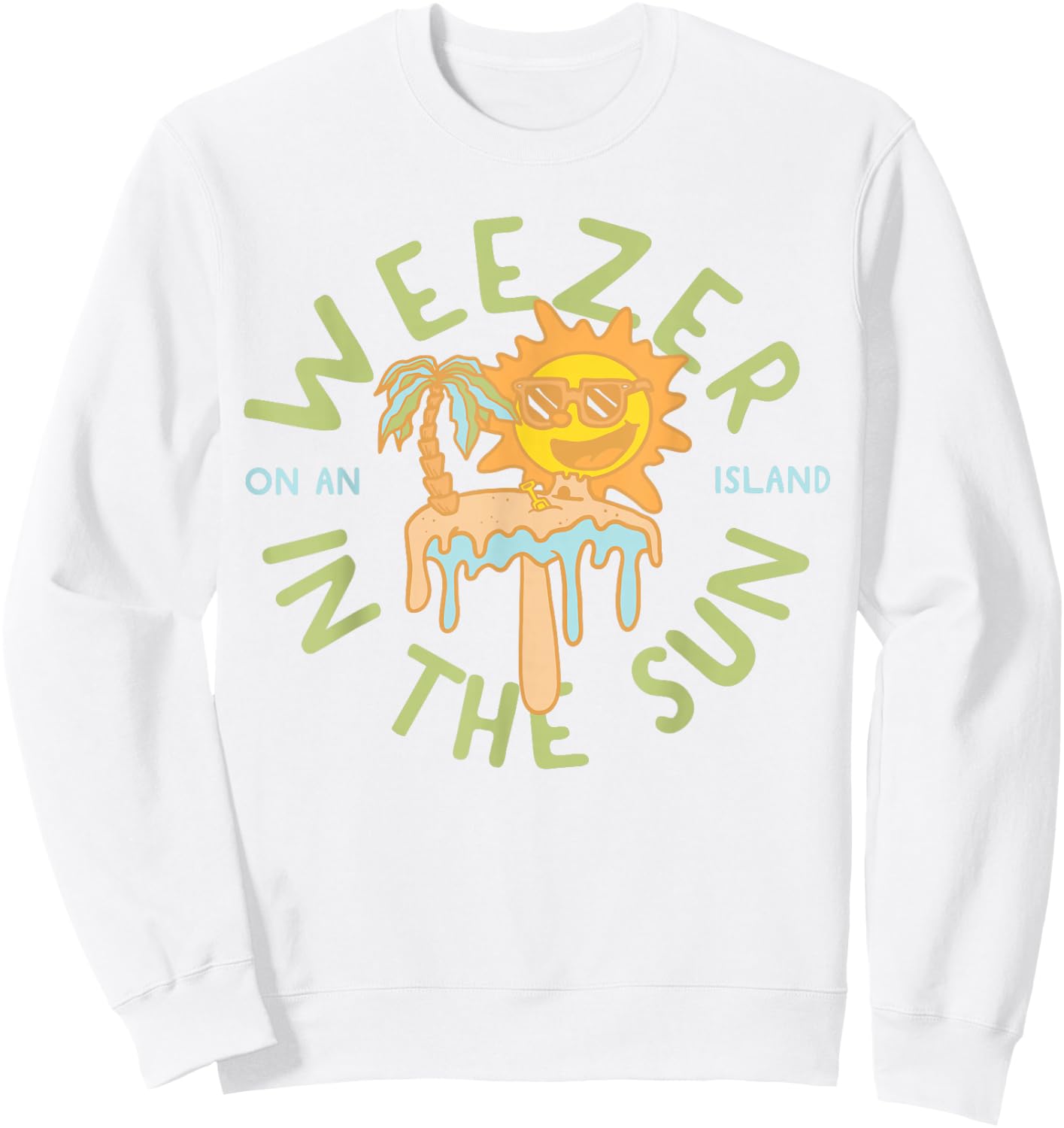 Weezer - On An Island In the Sun Sweatshirt - Sweatshirt | White