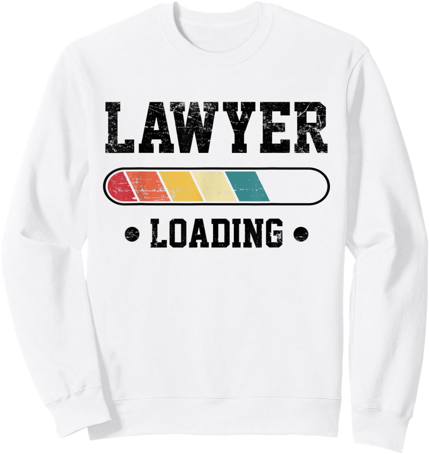 Lawyer Loading, Funny New Lawyer Vintage Law School Graduate Sweatshirt - Sweatshirt | White