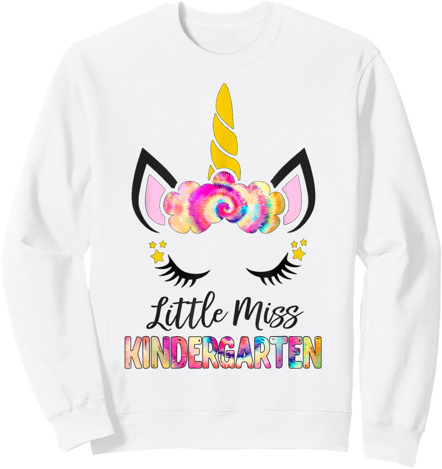 Little Miss Kindergarten Girl Magic Unicorn Shirt Preschool Sweatshirt - Sweatshirt | White