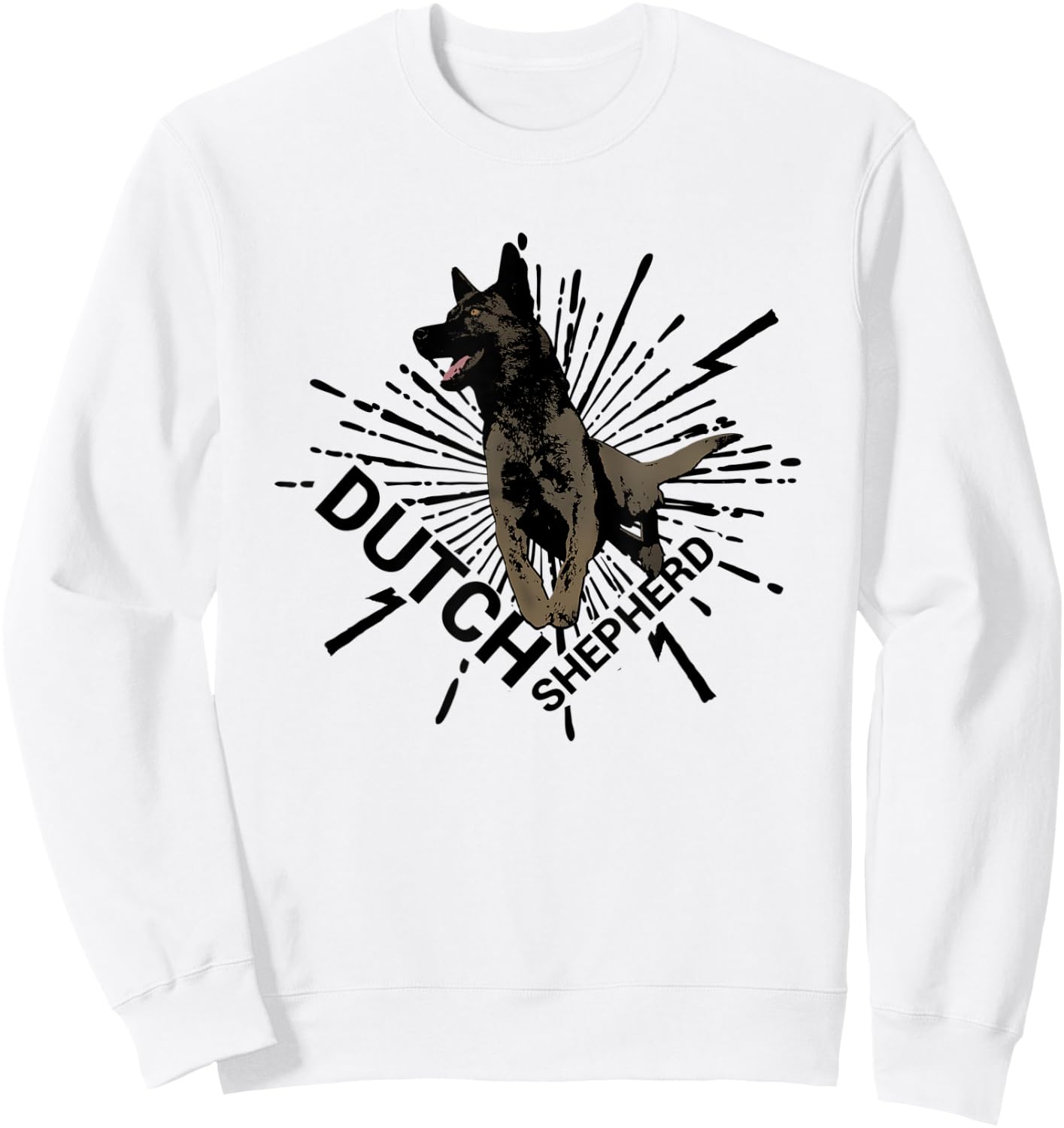 Dutch Shepherd - Dutchie Sweatshirt - Sweatshirt | White