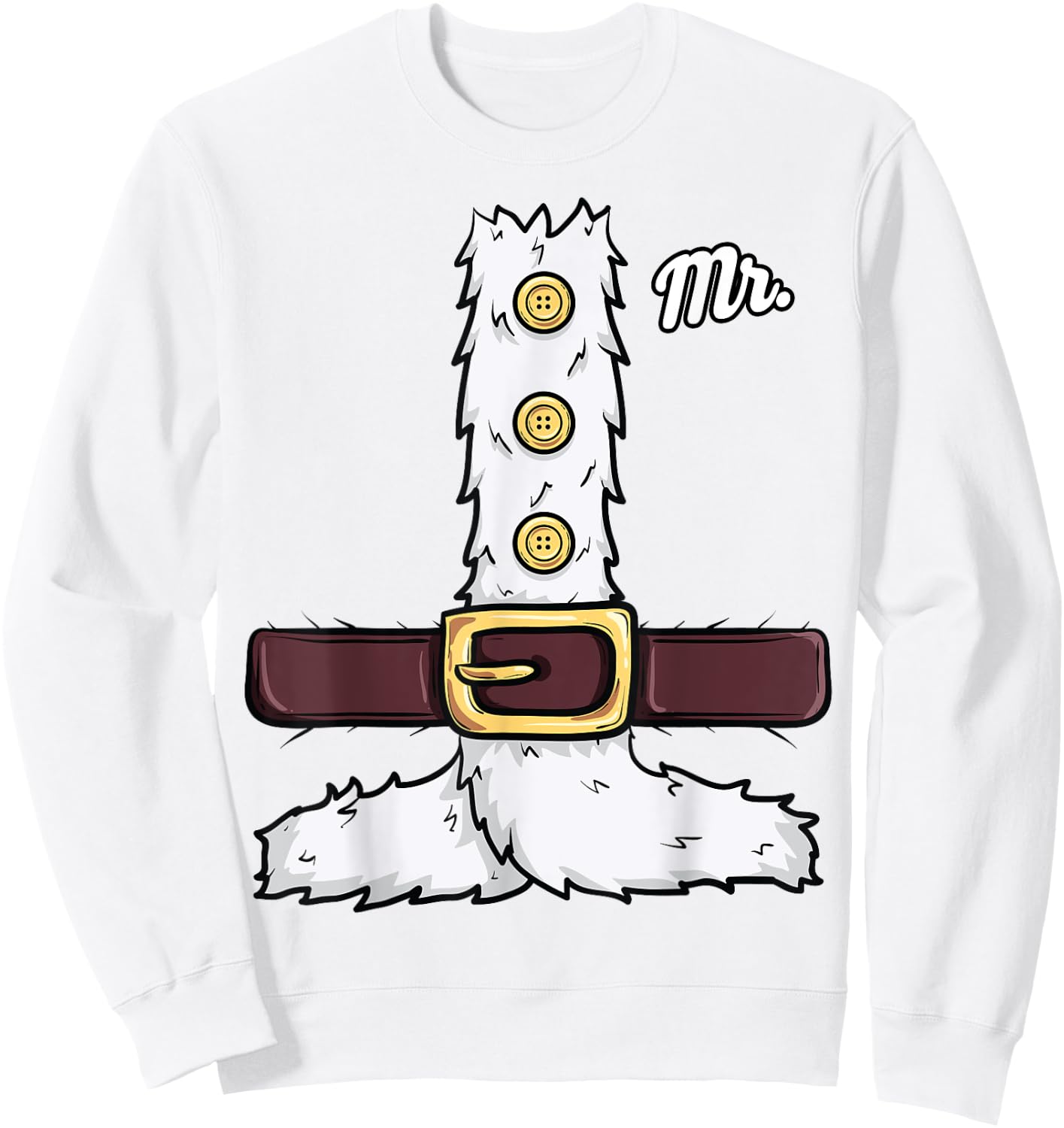 Funny Santa Claus Matching Couples His and Her Mr Mrs Sweatshirt - Sweatshirt | White