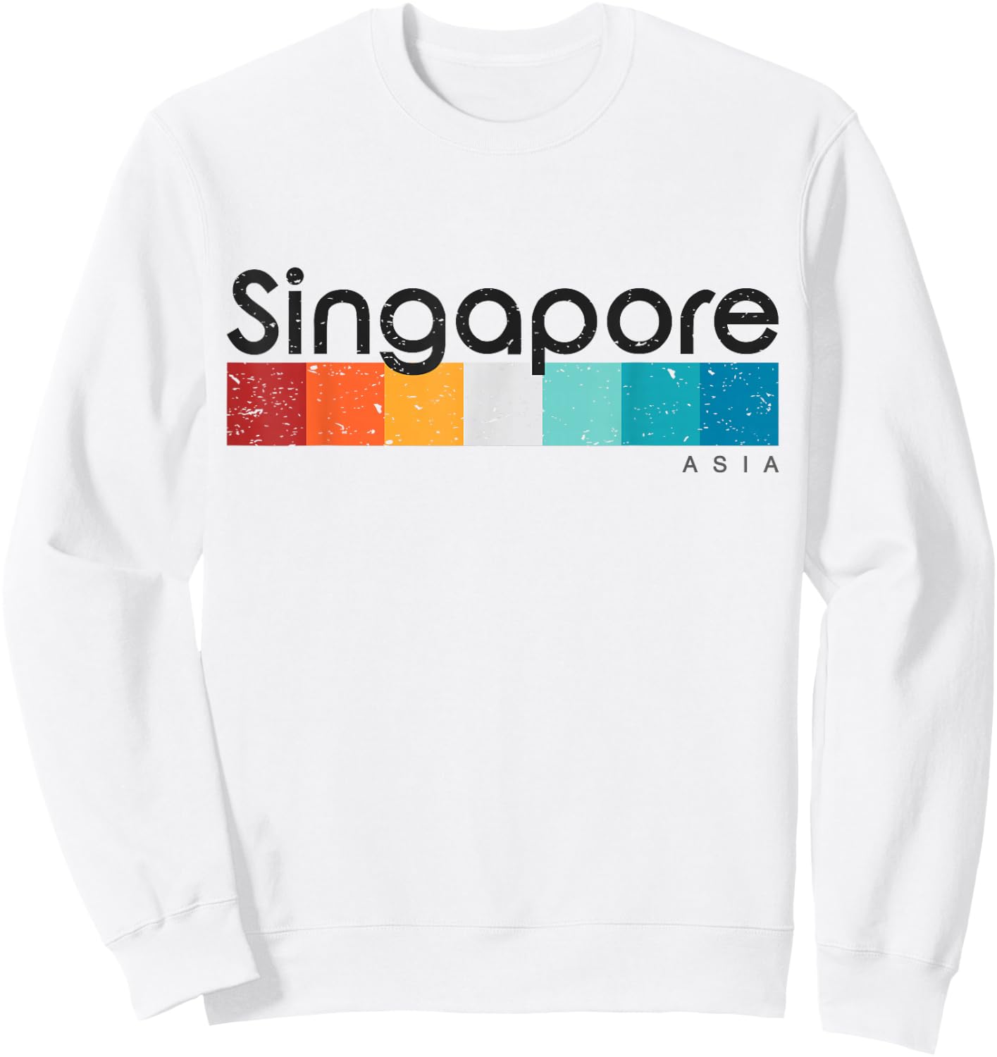 Singapore Asia Retro style Vintage Design Sweatshirt - Sweatshirt | White
