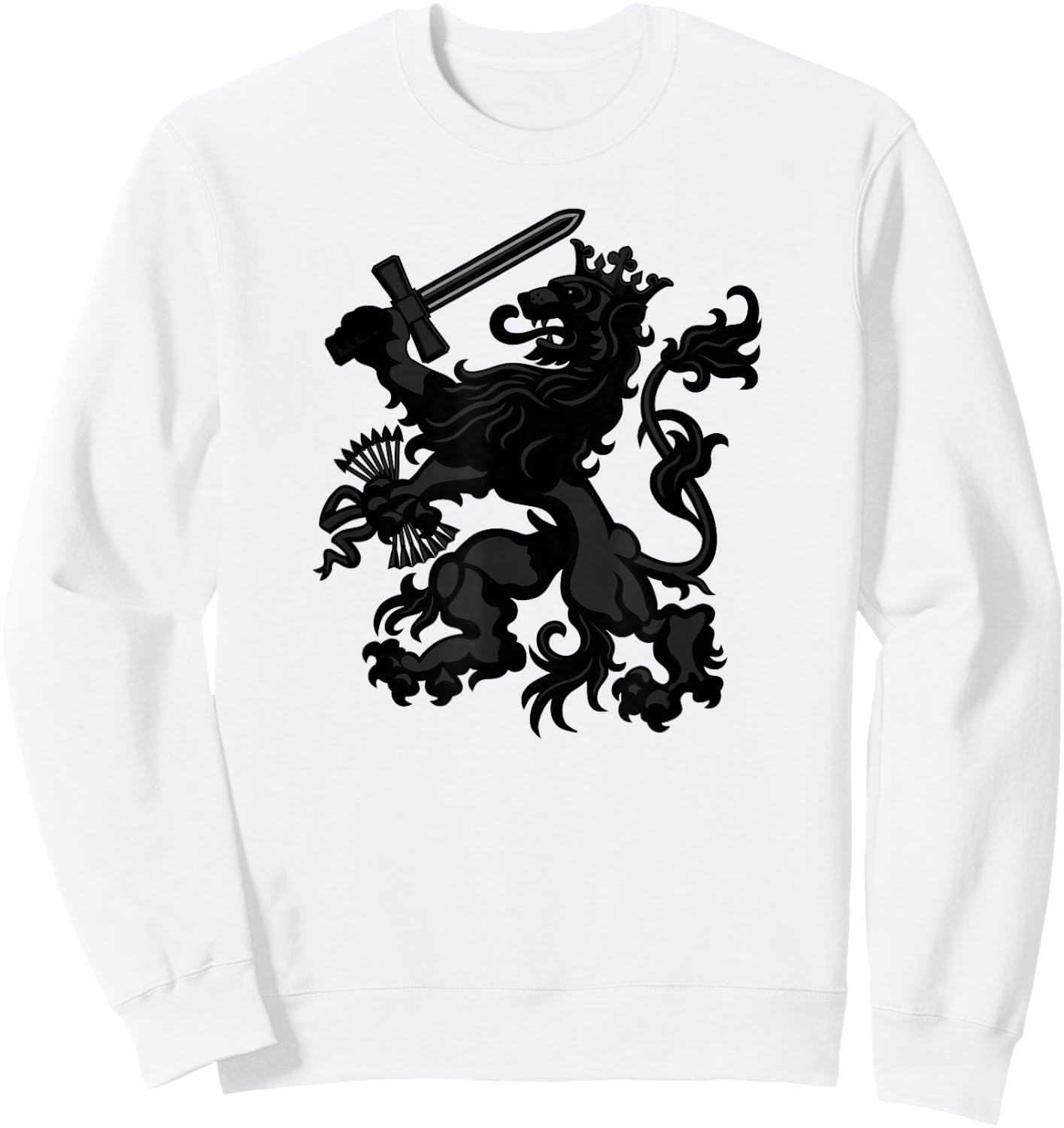 Netherlands Flag Dutch Pride Holland Roots Lion Coat of Arms Sweatshirt - Sweatshirt | White