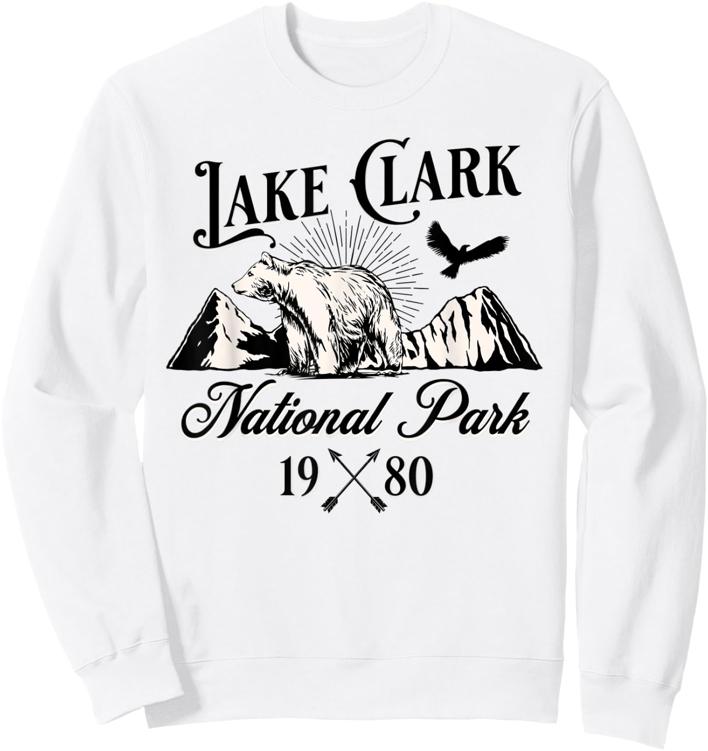 Lake Clark National Park Alaska Nature Bear Hike Outdoors Sweatshirt - Sweatshirt | White