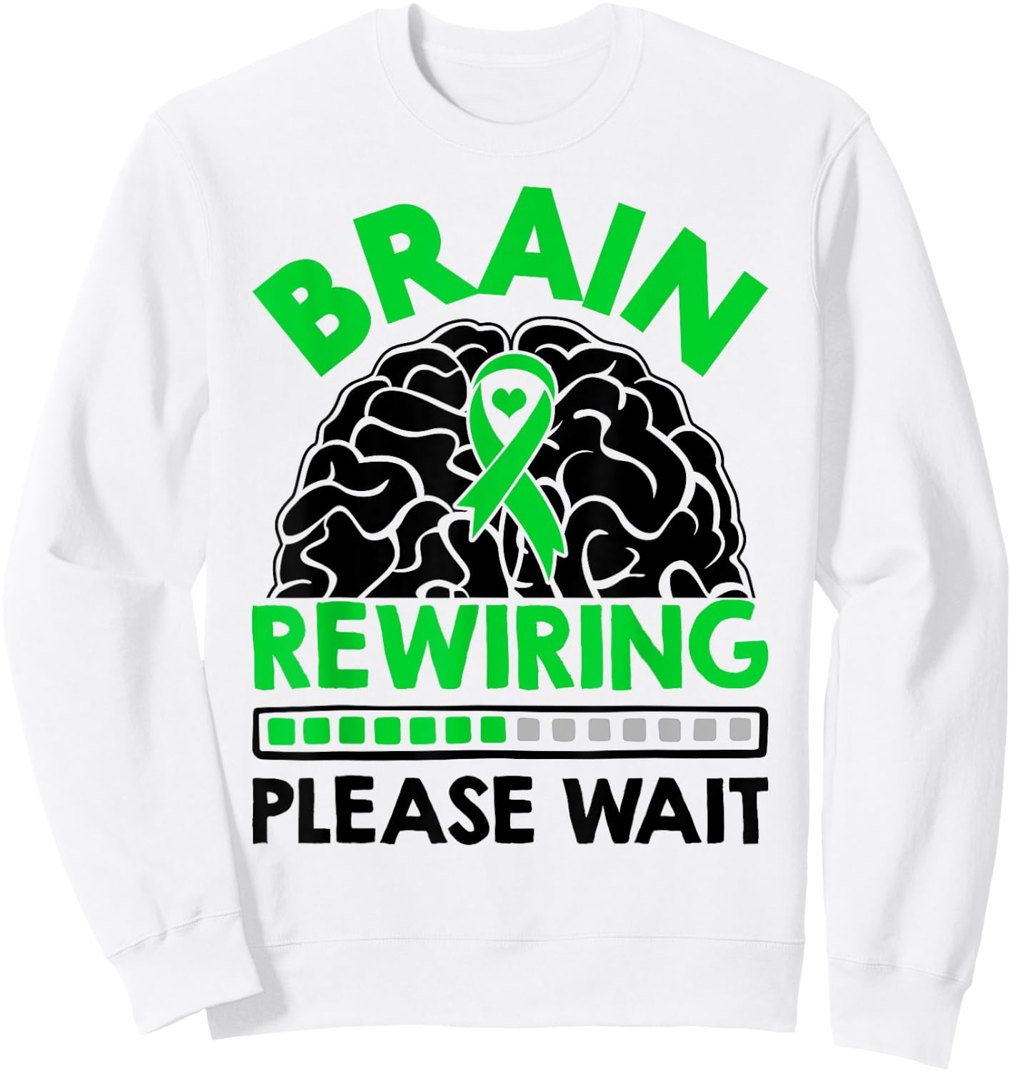 Neurology Neurodiversity Brain Rewiring Please Wait Sweatshirt - Sweatshirt | White