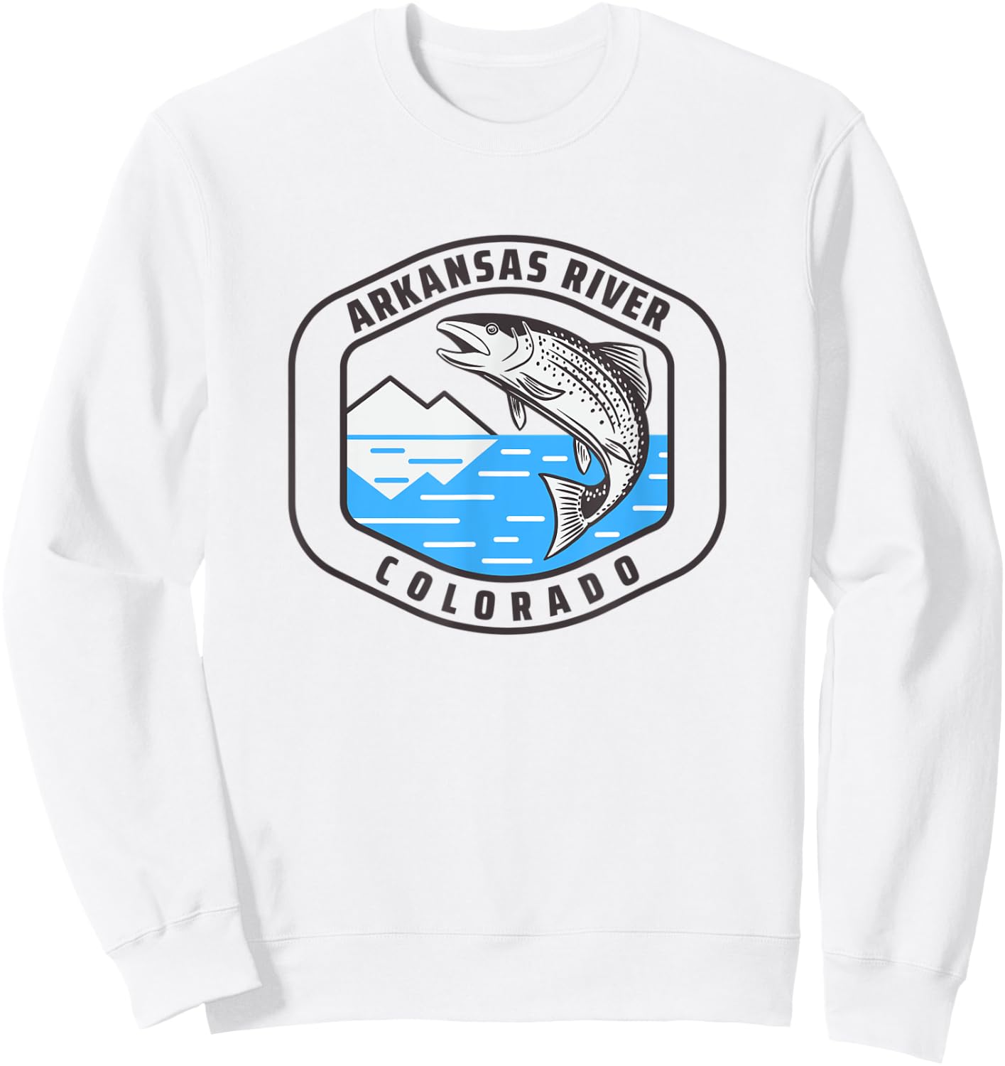 Arkansas River Colorado - Fly Fishing Fisherman Sweatshirt - Sweatshirt | White