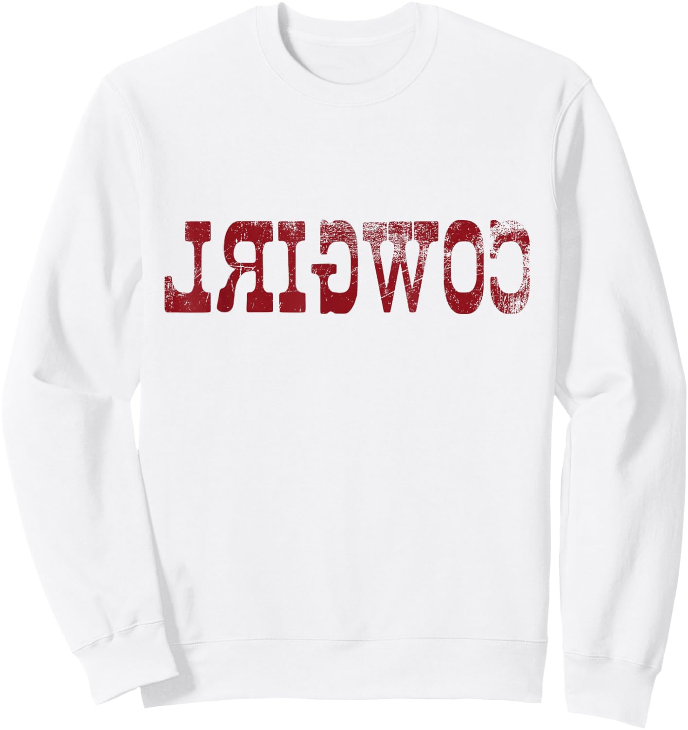 Vintage Reverse Cowgirl Rodeo Western Country Southern Gift Sweatshirt - Sweatshirt | White