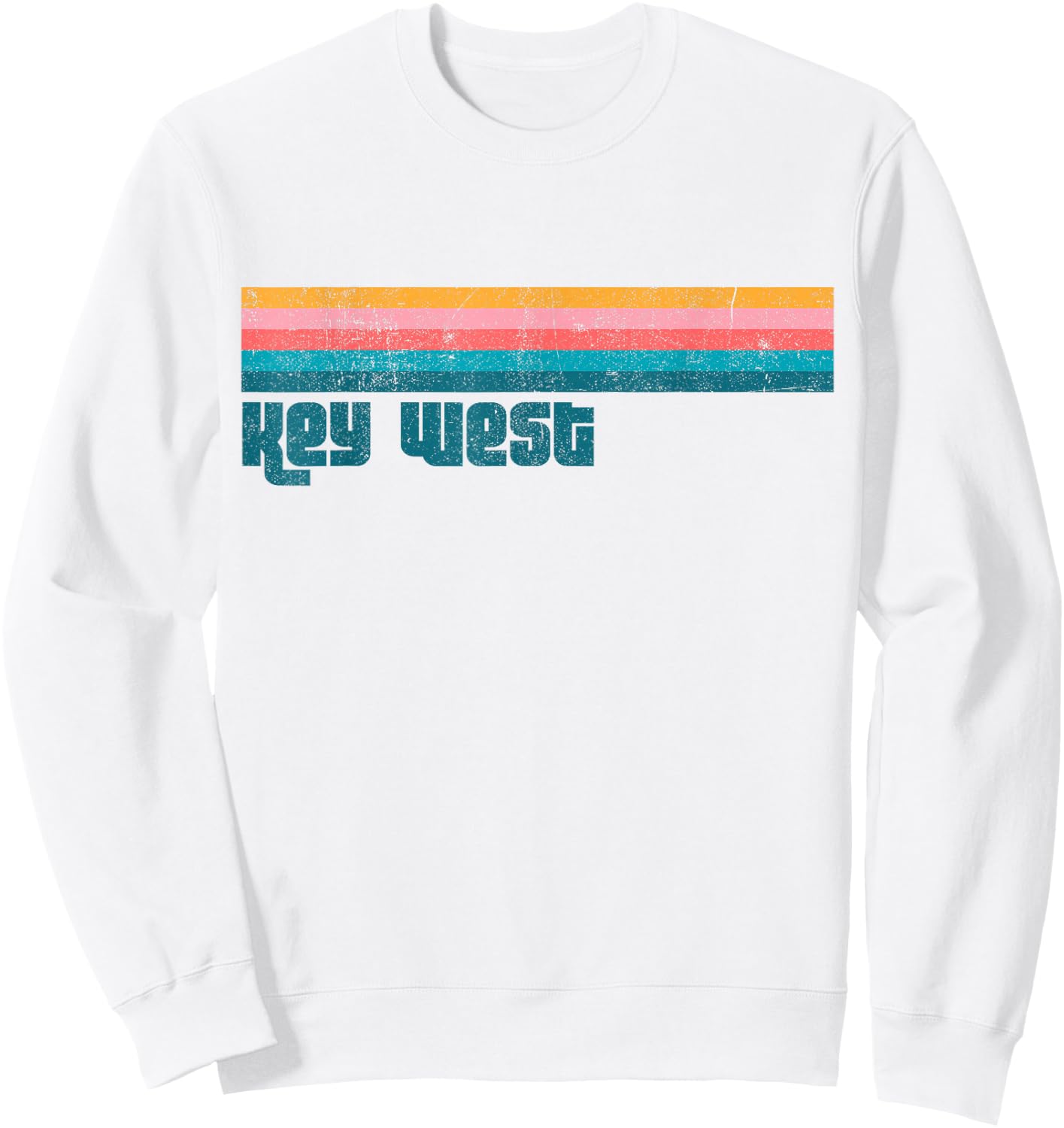 Vintage Key West Florida Keys Retro Beach Cute Summer Sweatshirt - Sweatshirt | White