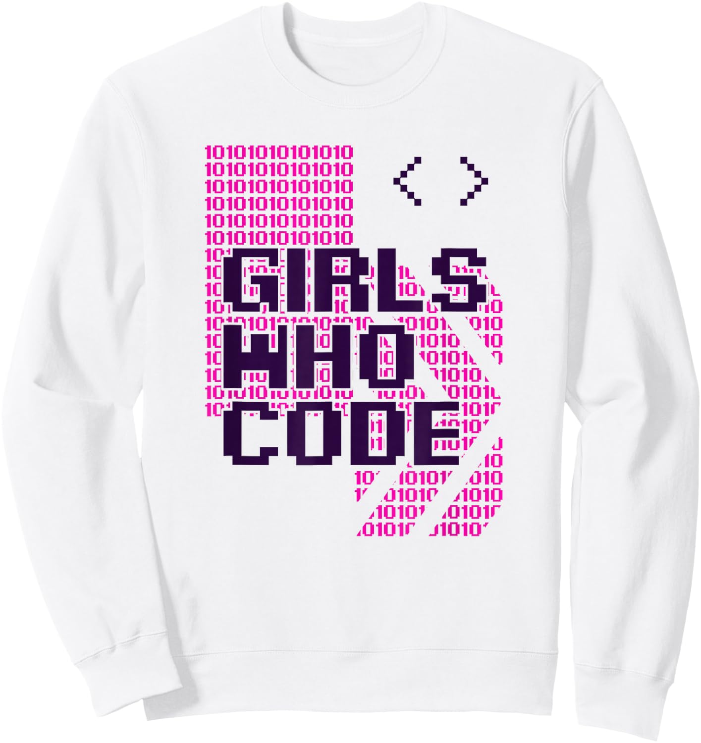 Girl Who Code Programmer Coder Sweatshirt - Sweatshirt | White
