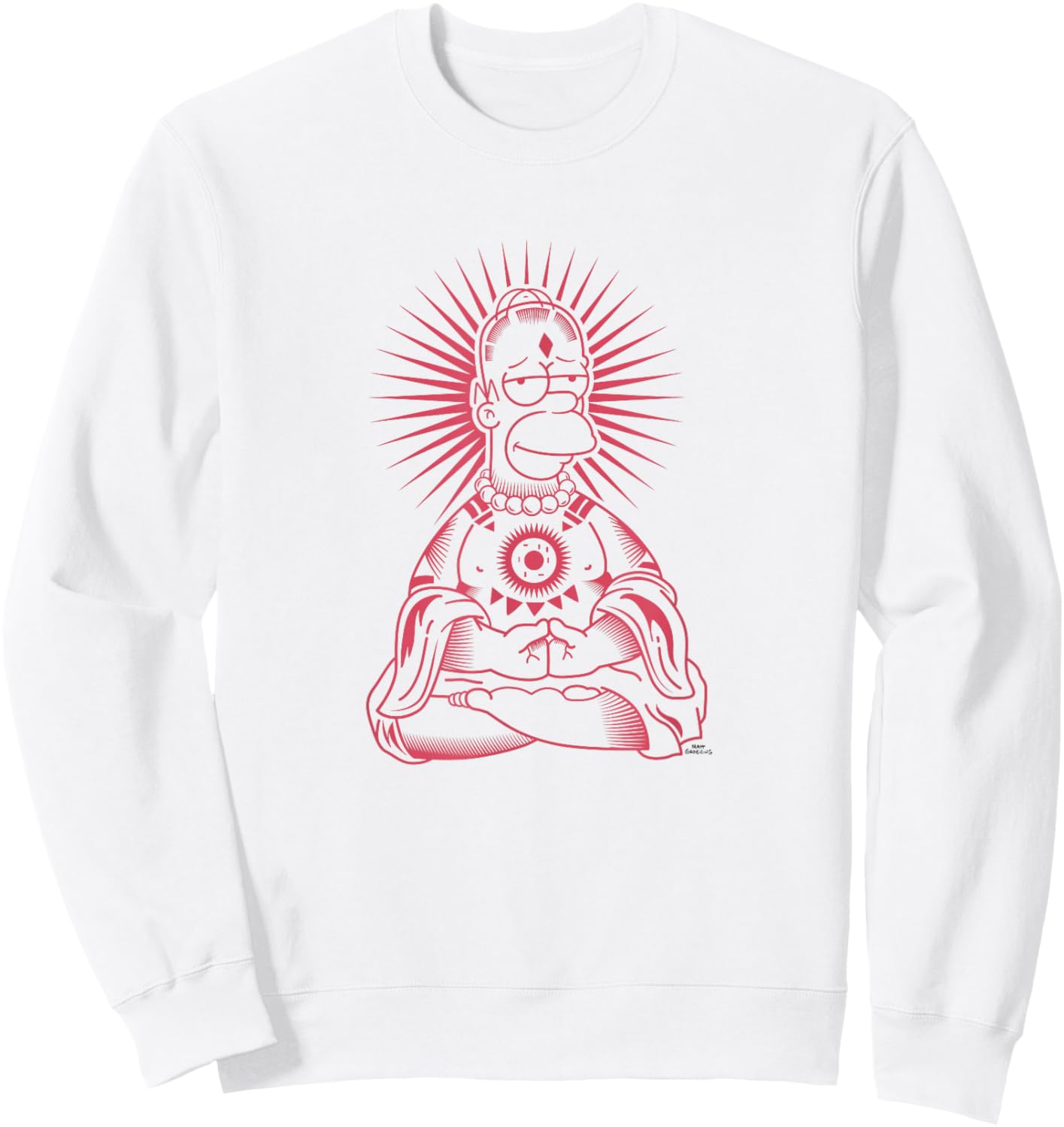 The Simpsons Zen Homer Sweatshirt - Sweatshirt | White