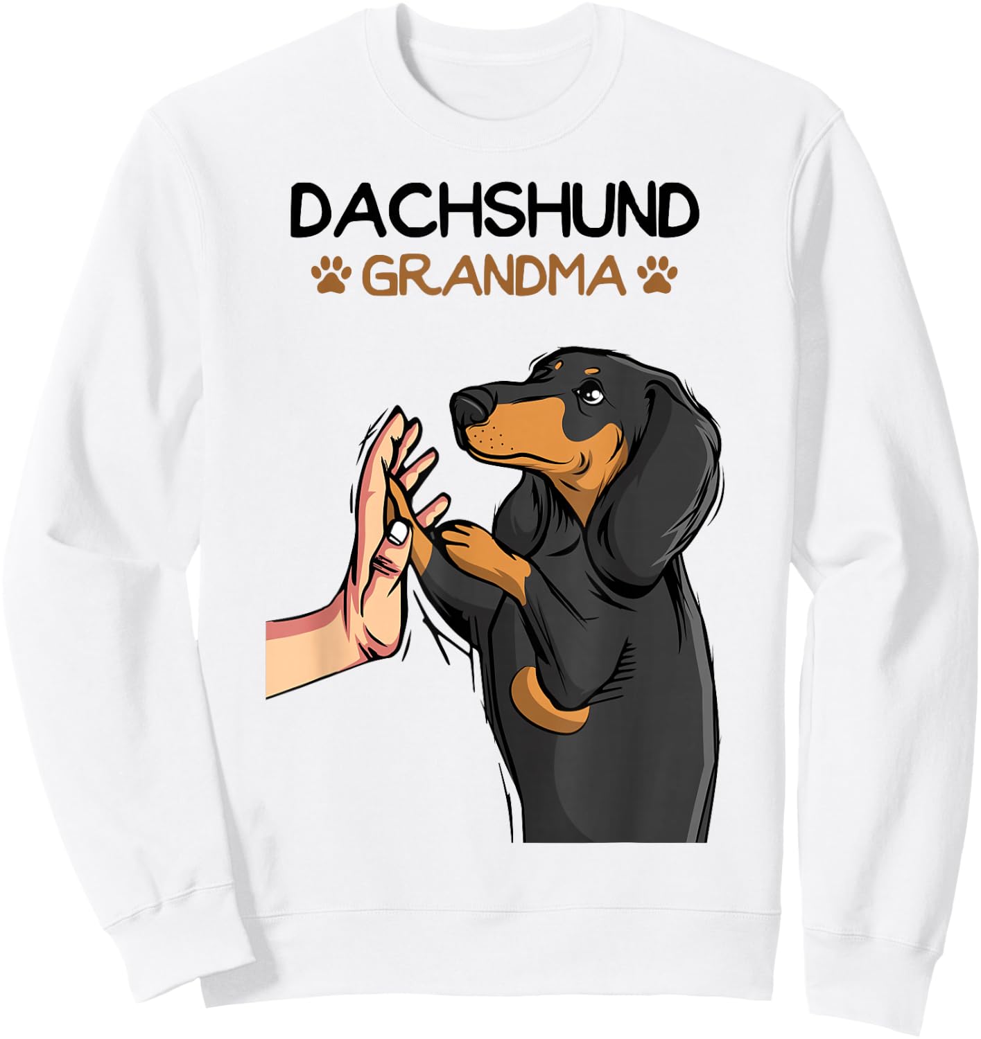 Dachshund Grandma Weenie Dog Weiner Dog Sweatshirt - Sweatshirt | White