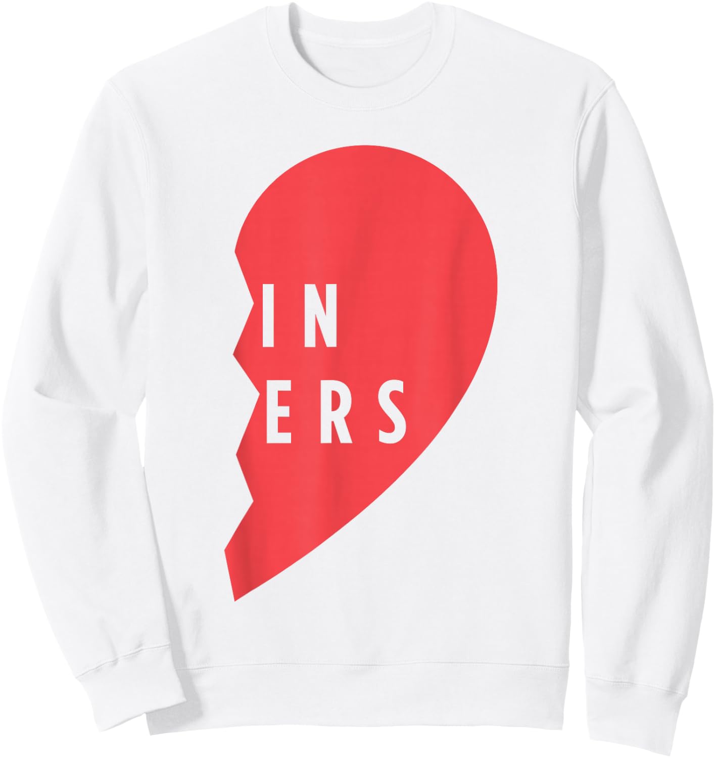 Twins Gift - Twin Sisters Heart Matching Shirt Set - #2 of 2 Sweatshirt - Sweatshirt | White
