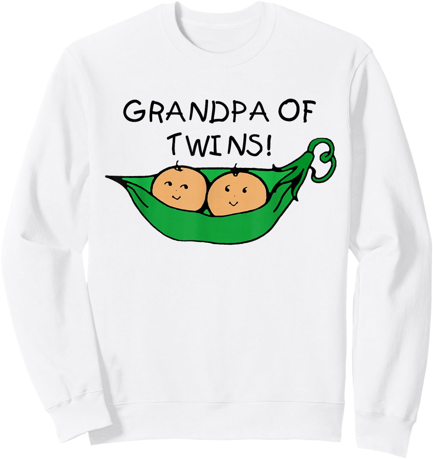 Two Peas in a Pod Grandpa of Twins Sweatshirt - Sweatshirt | White
