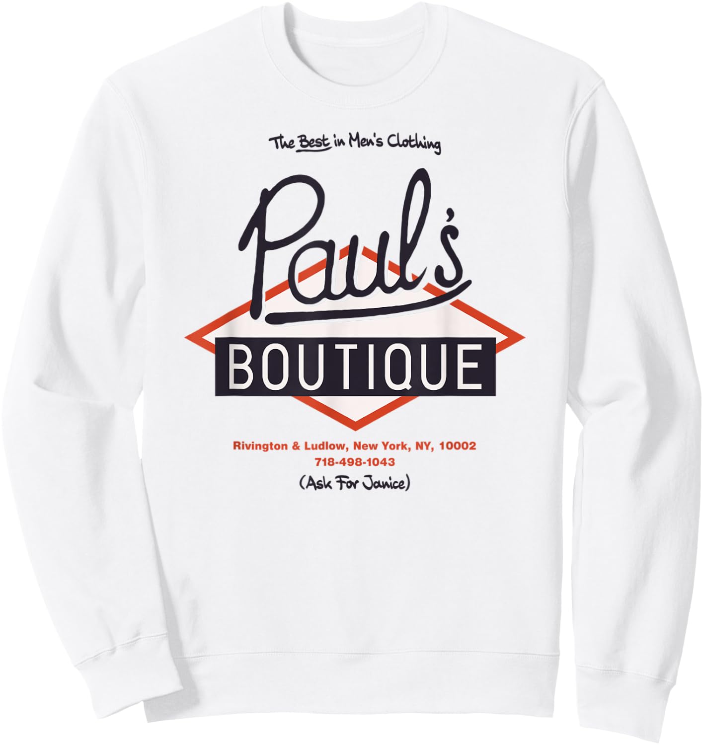 Paul Boutique Diamond Logo (Disease Color) Small Sweatshirt - Sweatshirt | White