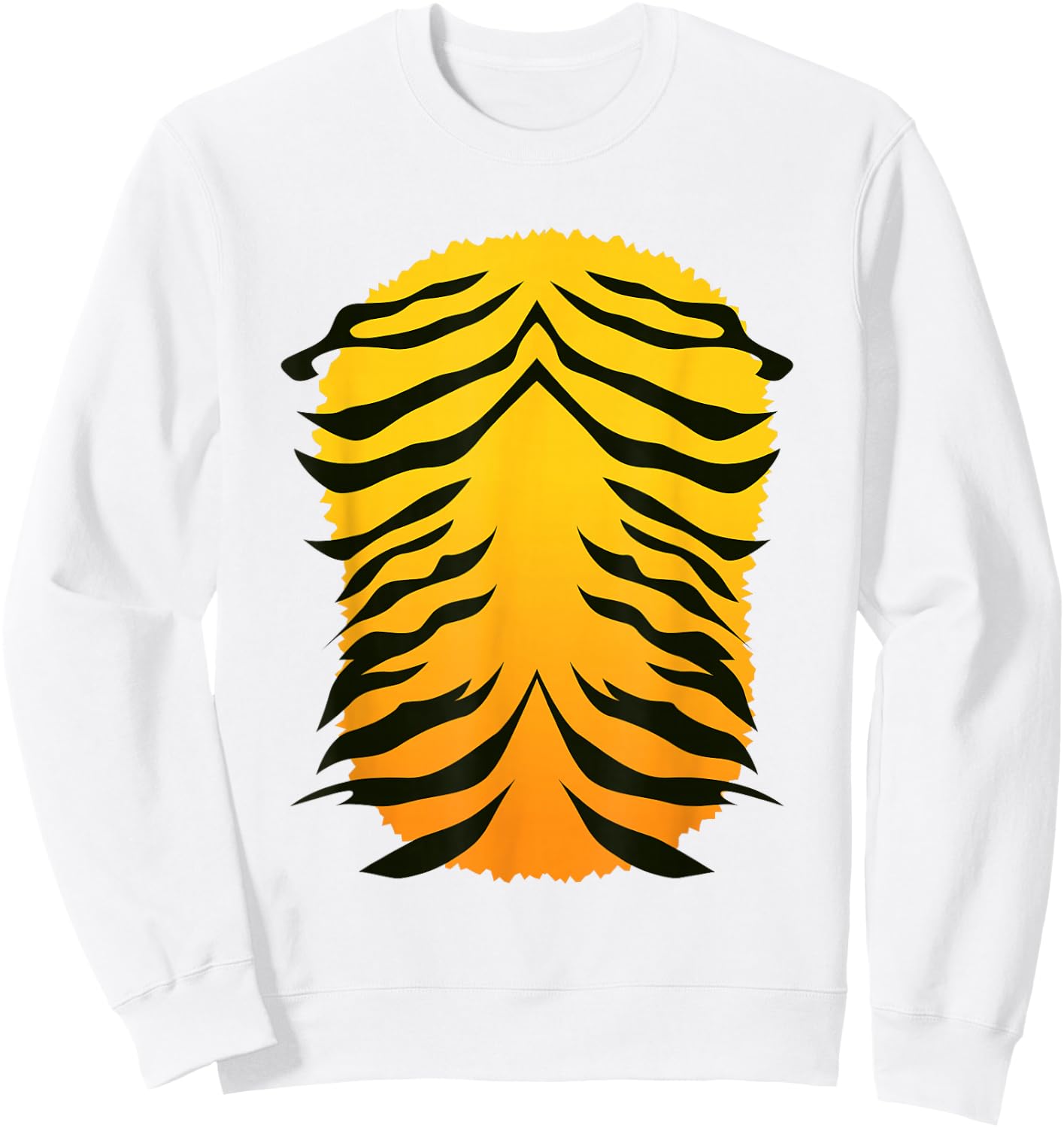 Tiger Costume Orange Tigers Print Stripes Halloween Costume Sweatshirt - Sweatshirt | White