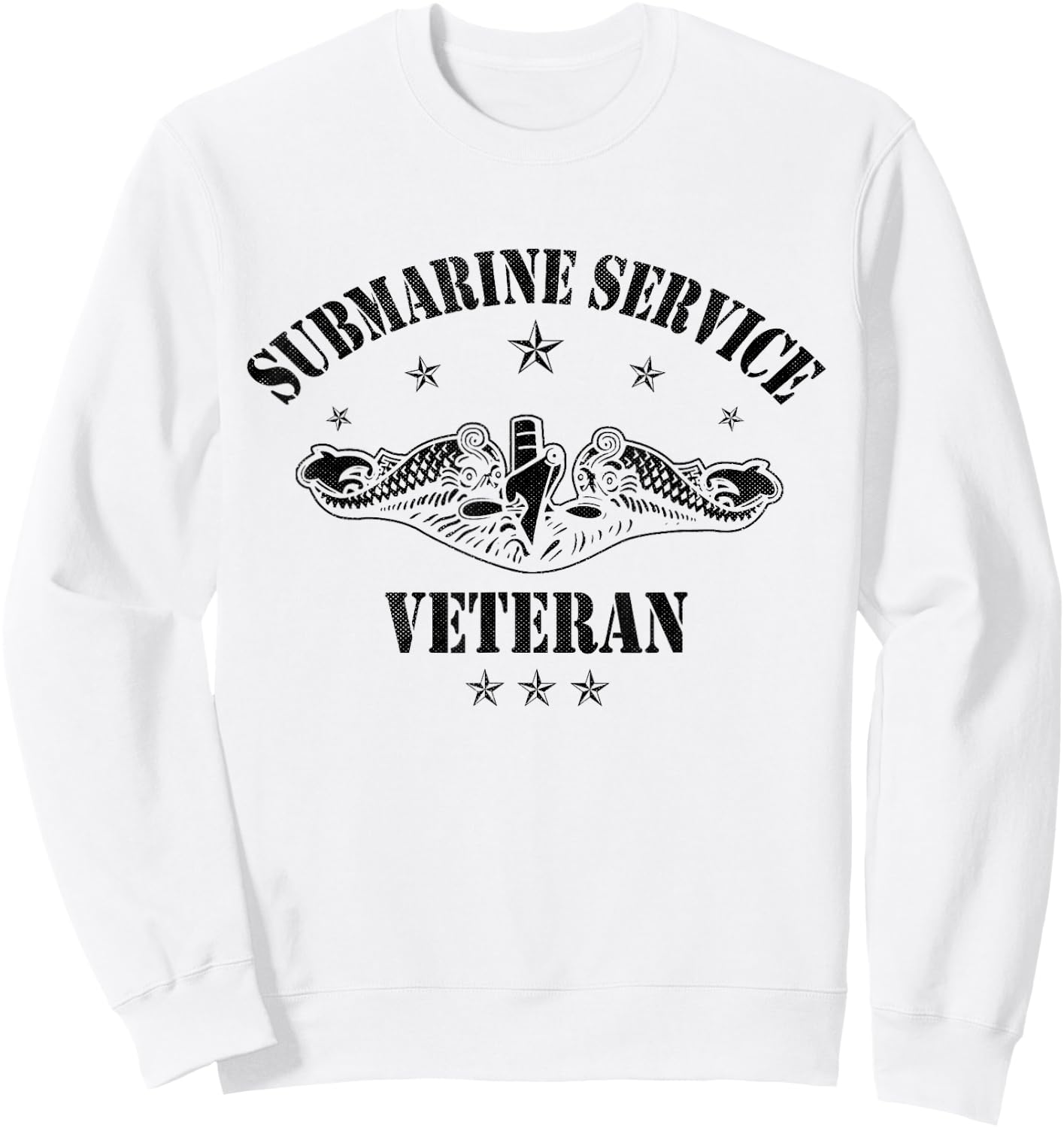 Submarine Service Veteran Submariner American Flag Vintage Sweatshirt - Sweatshirt | White