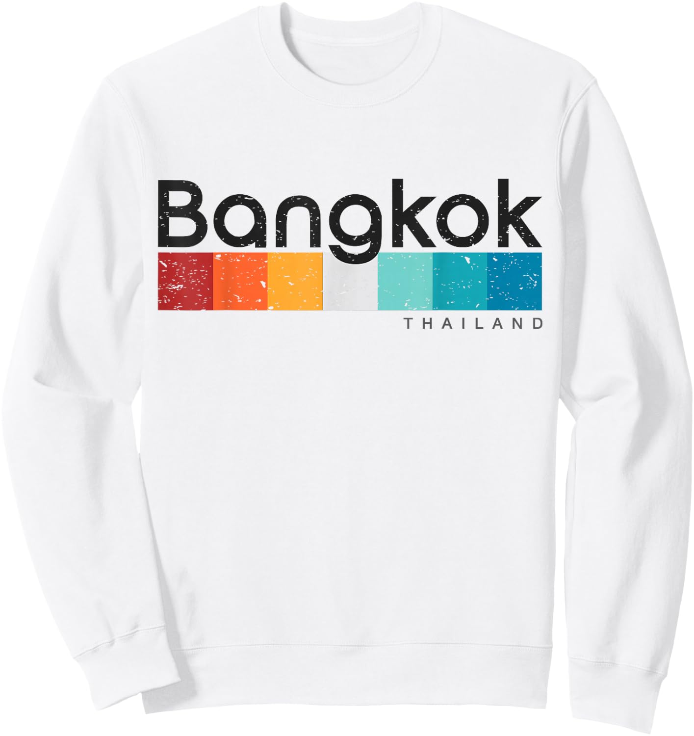 Vintage Bangkok Thailand 1980s Retro Design Sweatshirt - Sweatshirt | White