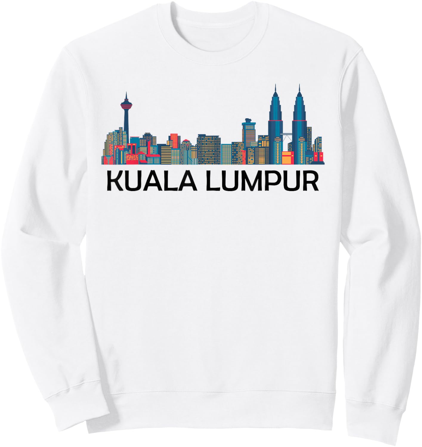 Kuala Lumpur Malaysia Skyscrapers Petronas Towers Sweatshirt - Sweatshirt | White