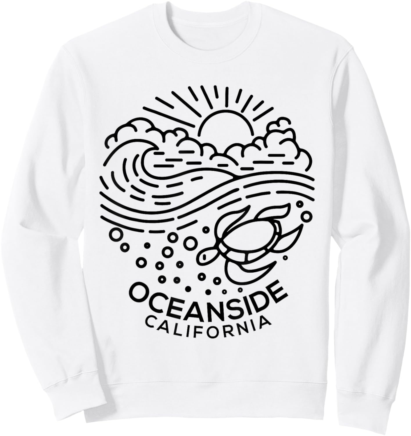 Oceanside CA Sweatshirt - Sweatshirt | White