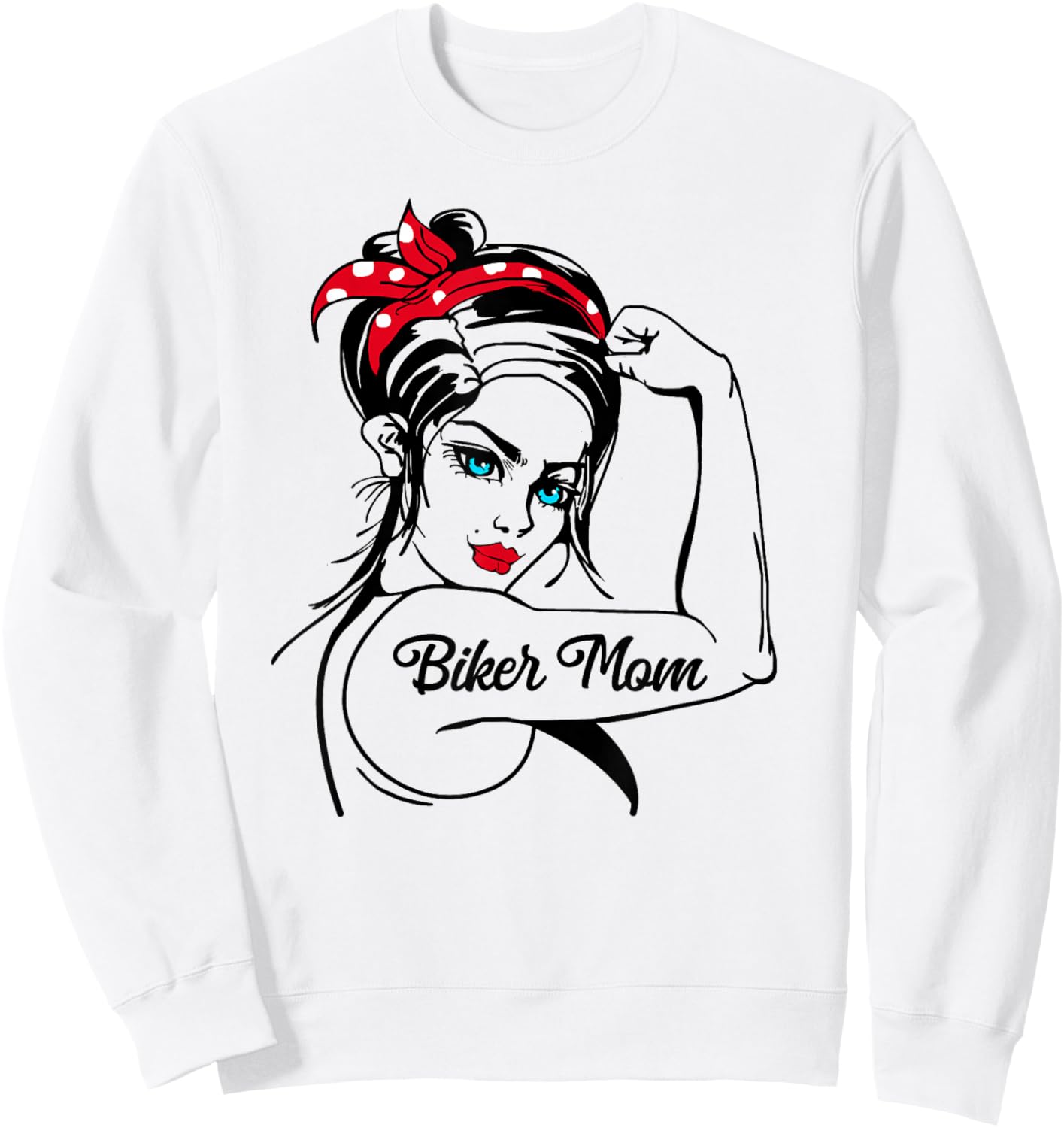 Classic Motorcycle Biker Mom Wife Grandma Sweatshirt - Sweatshirt | White