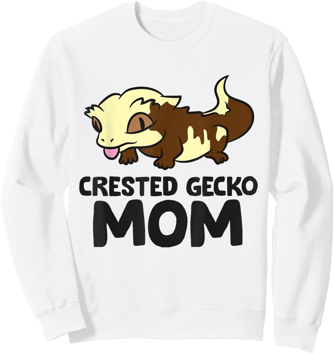 Crested Gecko Mom Lizard Reptile Crested Gecko Mama Sweatshirt - Sweatshirt | White