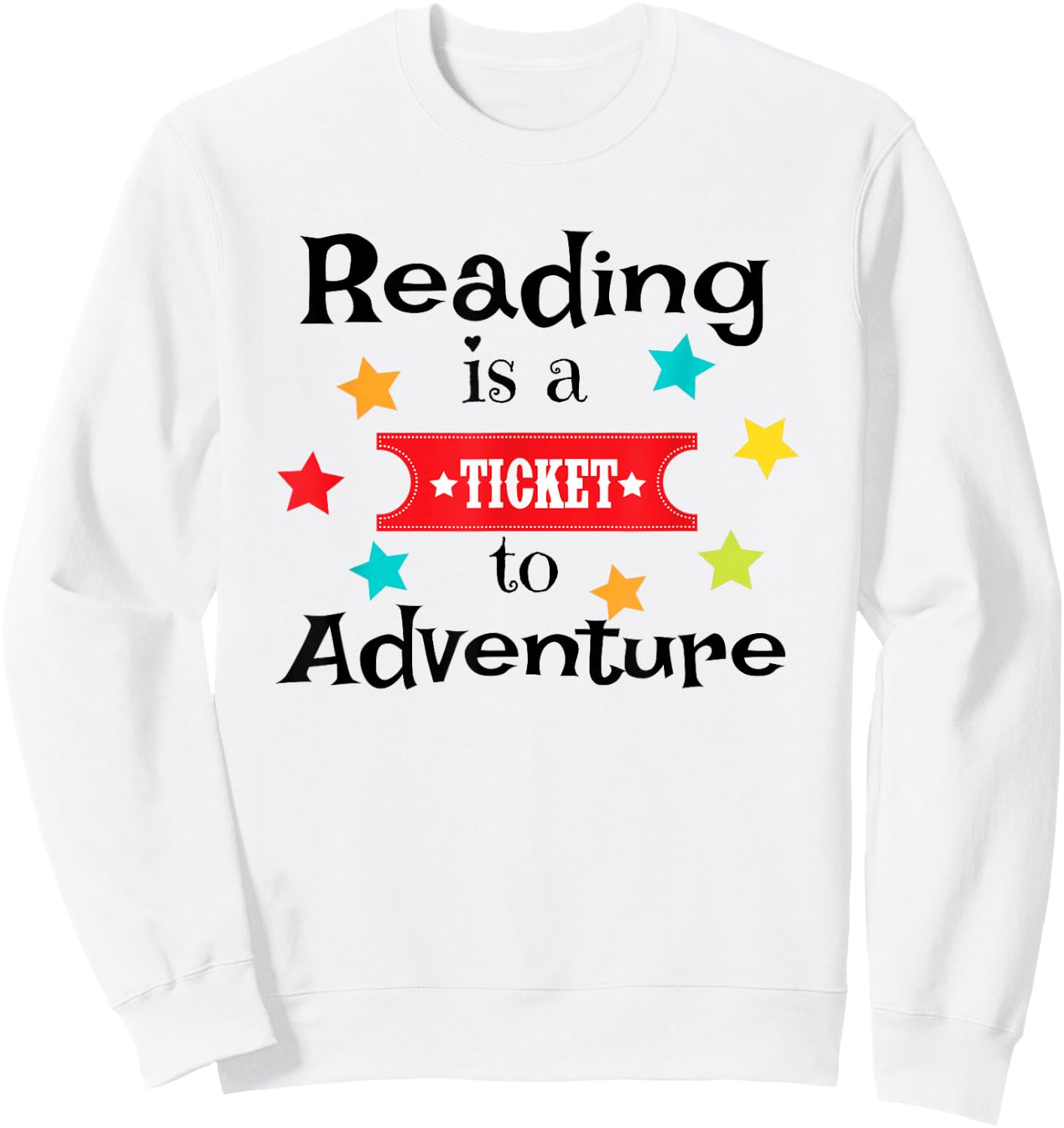 Book Lover Reading Adventure Gift Teacher Librarian Sweatshirt - Sweatshirt | White