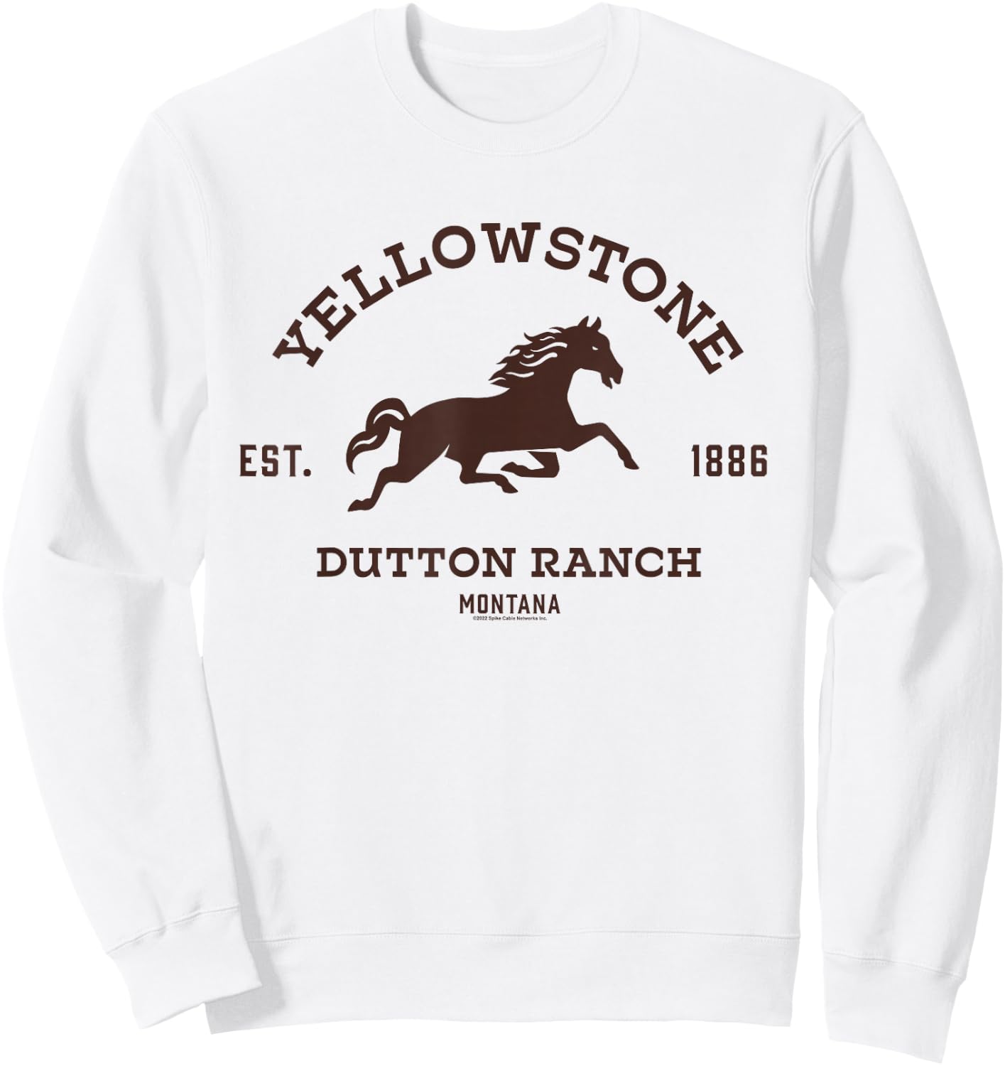 Yellowstone Dutton Ranch with Horse Sweatshirt - Sweatshirt | White